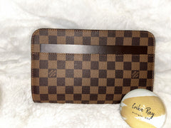 LV St. Louis Damier Ebene Clutch