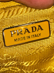 Prada Triangle Plate Re-Nylon Key Charm
