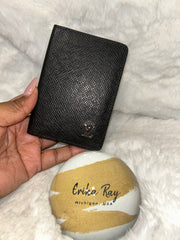 LV Black Taiga Pocket Organizer Wallet