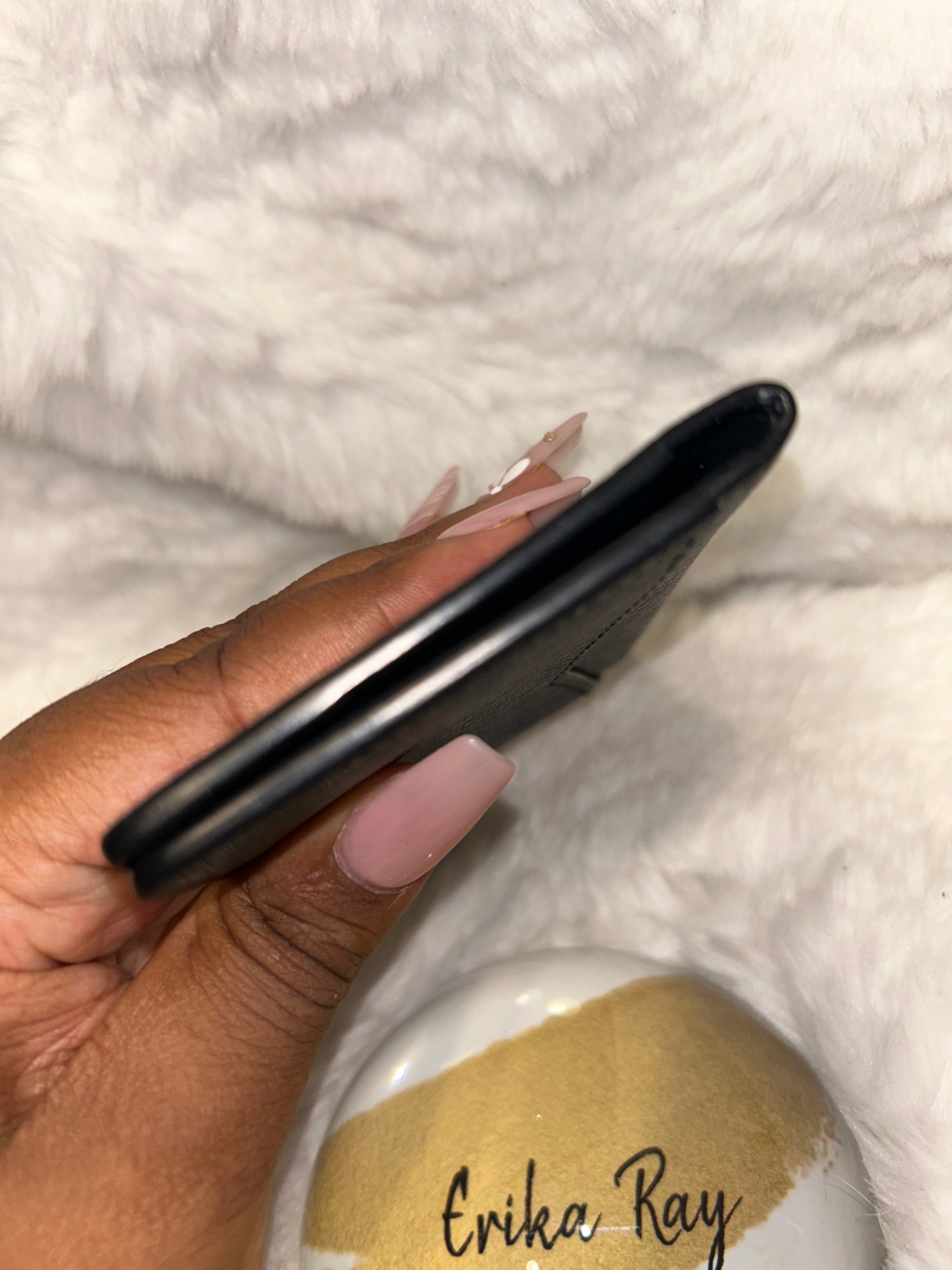 LV Black Taiga Pocket Organizer Wallet