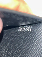 LV Black Taiga Pocket Organizer Wallet