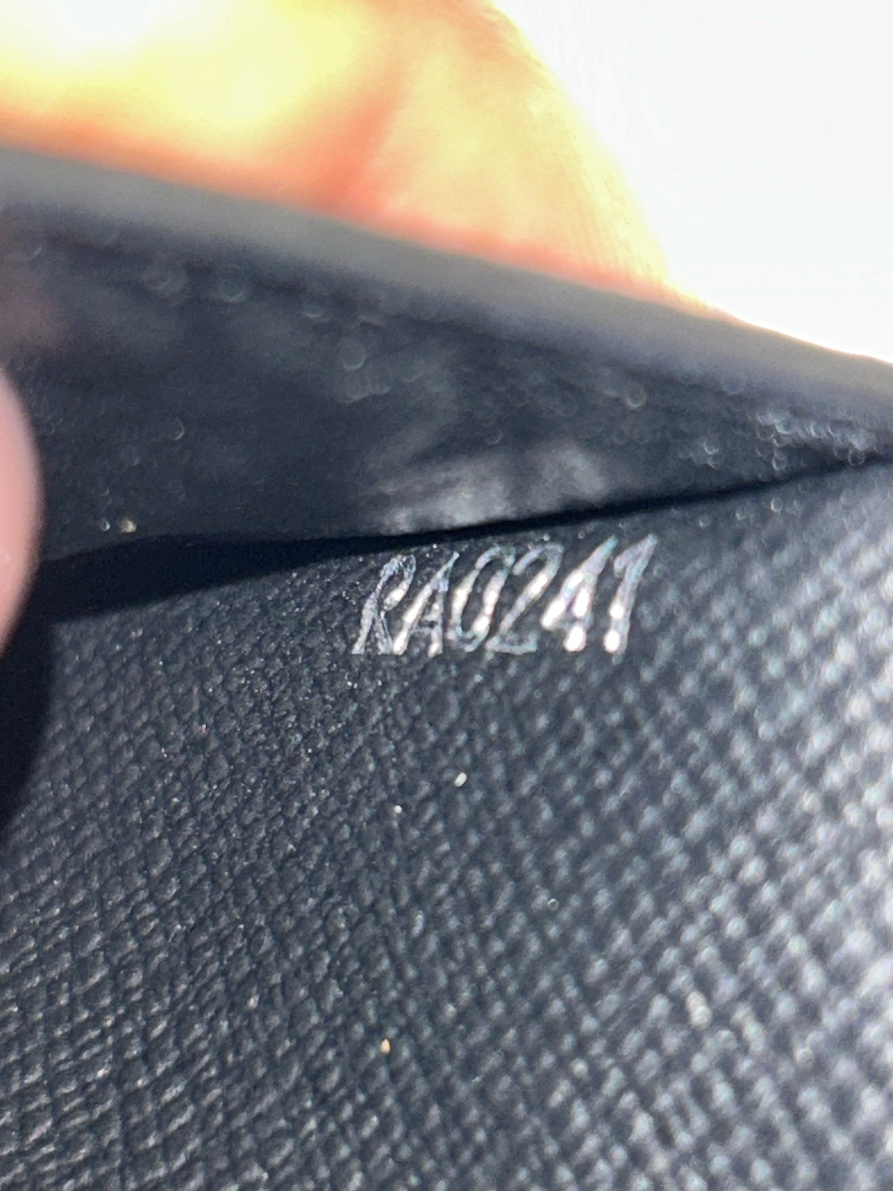 LV Black Taiga Pocket Organizer Wallet