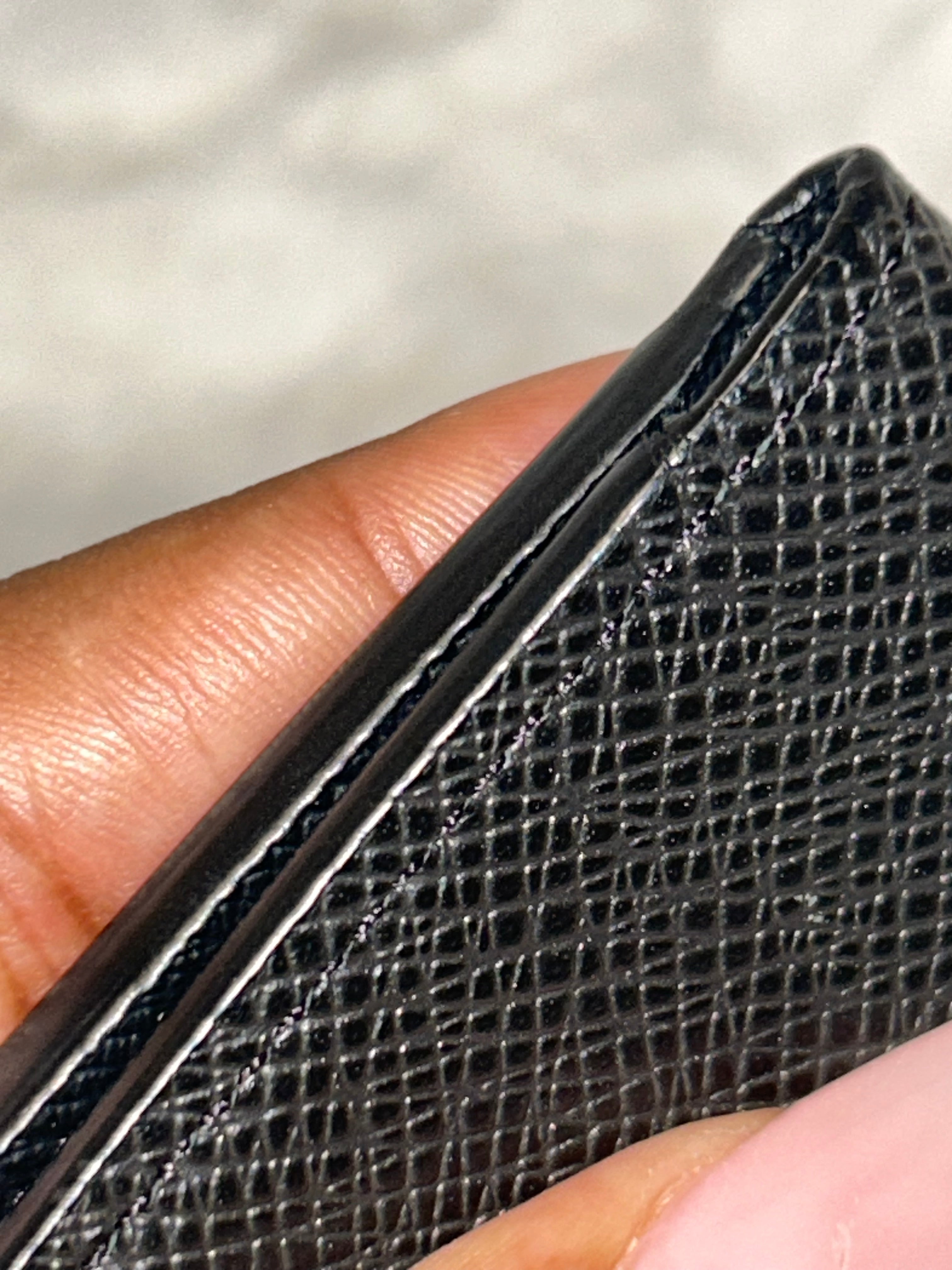 LV Black Taiga Pocket Organizer Wallet