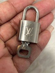 LV Silver Lock & Key Set