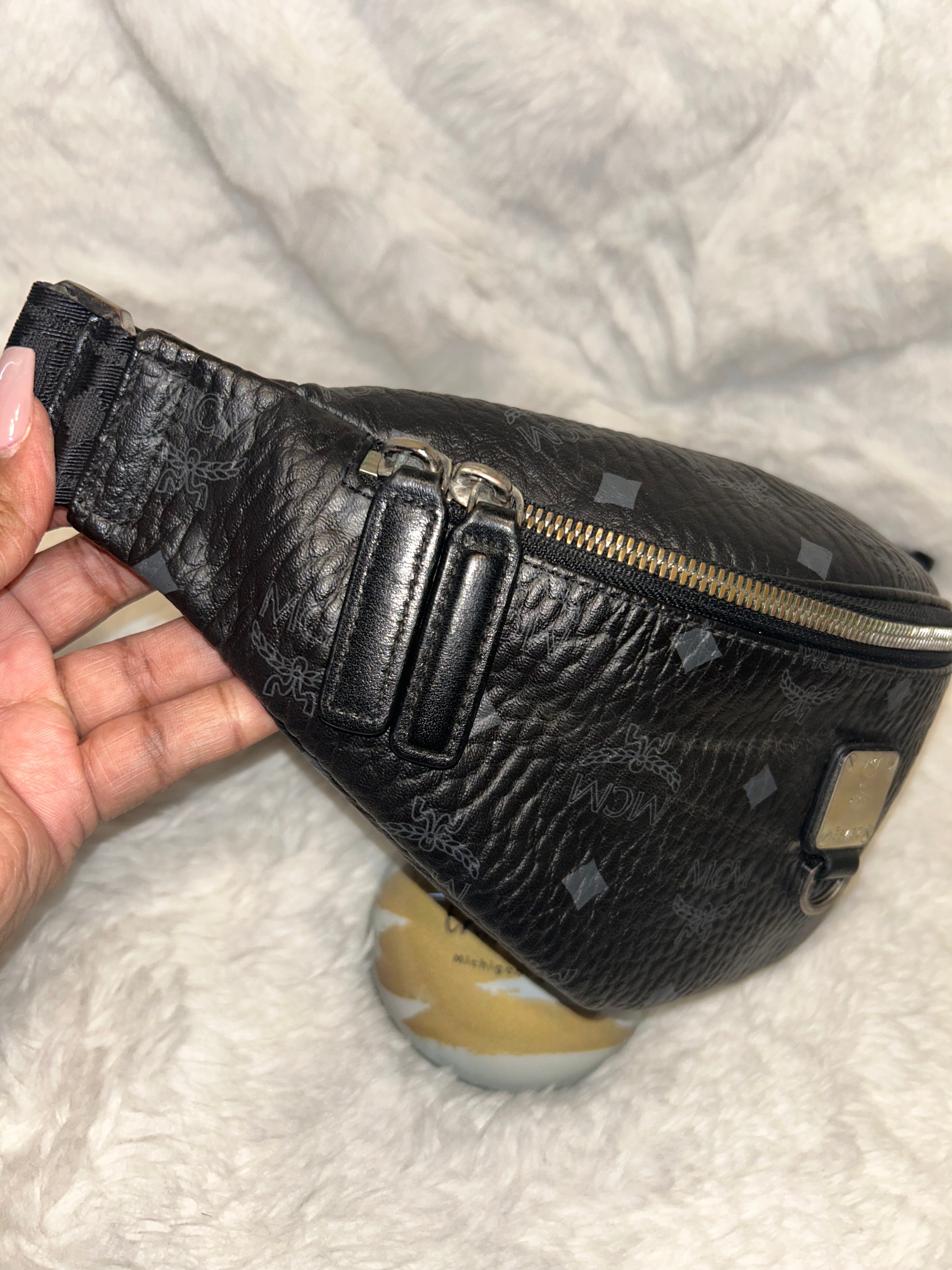 MCM Visetos Black Bumbag
