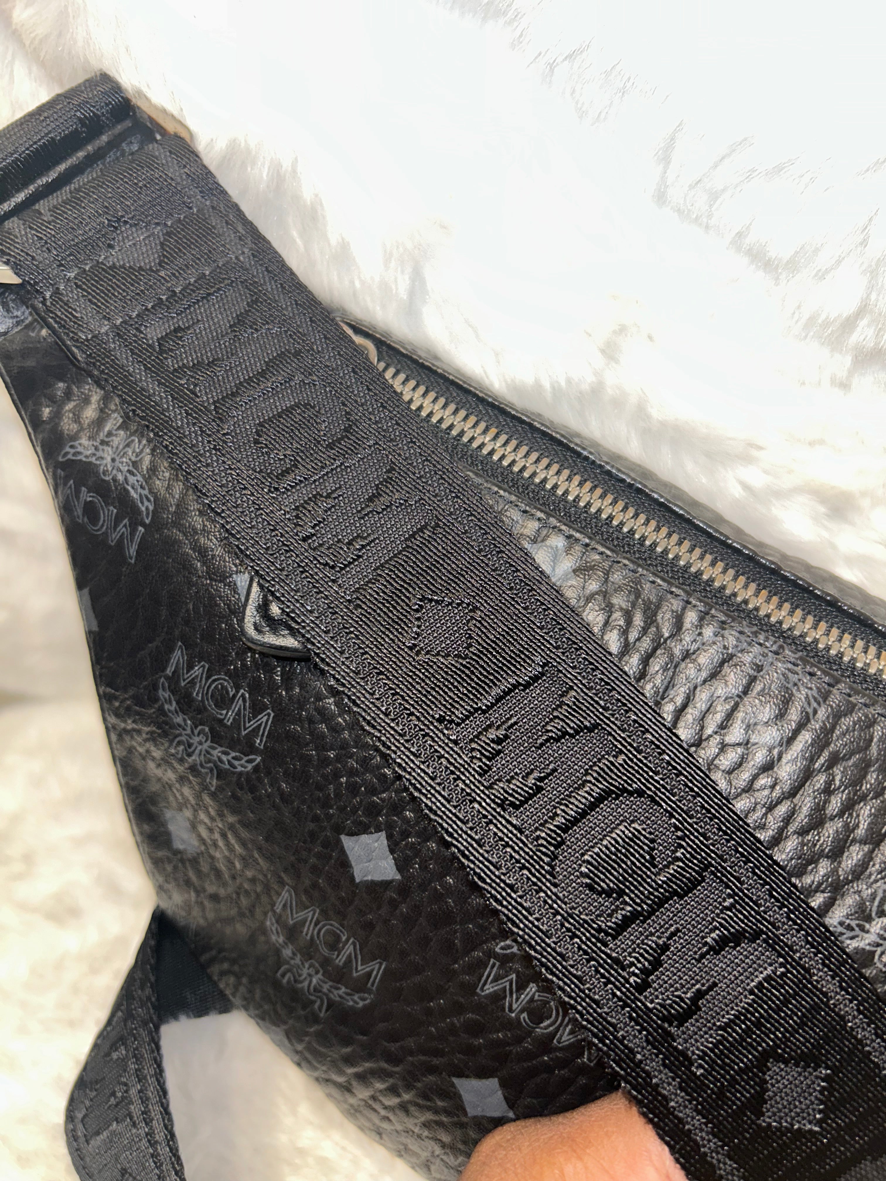 MCM Visetos Black Bumbag