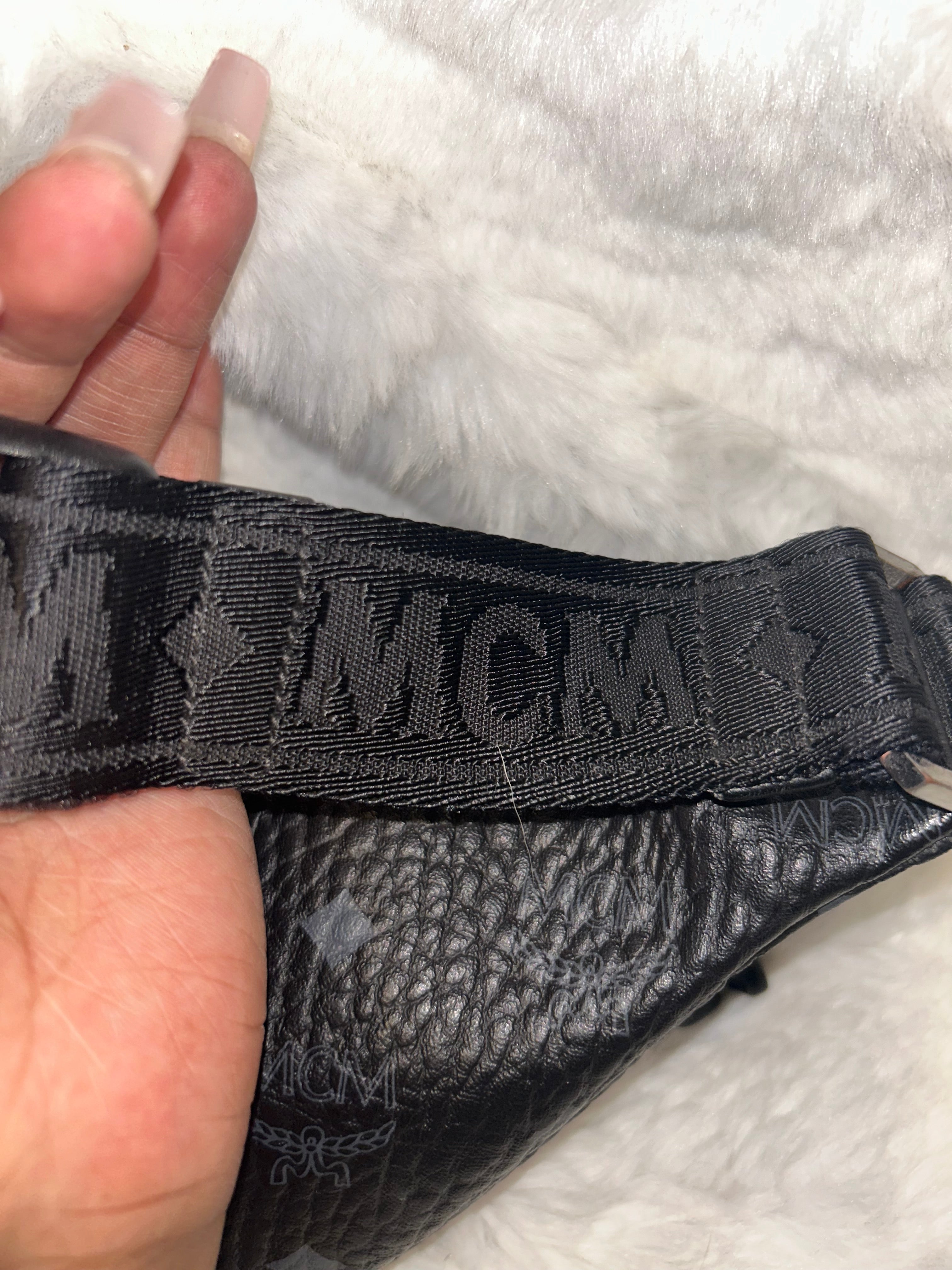 MCM Visetos Black Bumbag