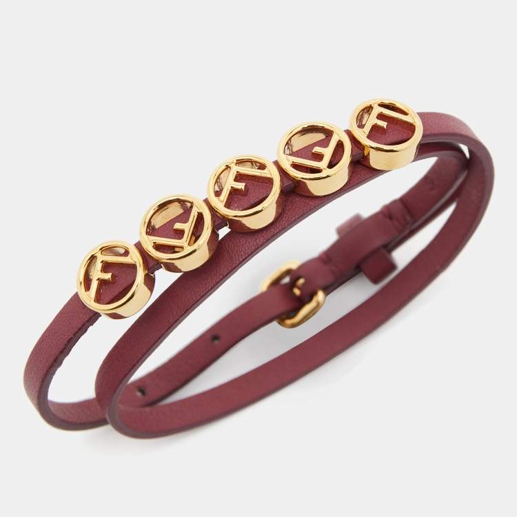 Fendi Brown Wrap Bracelet