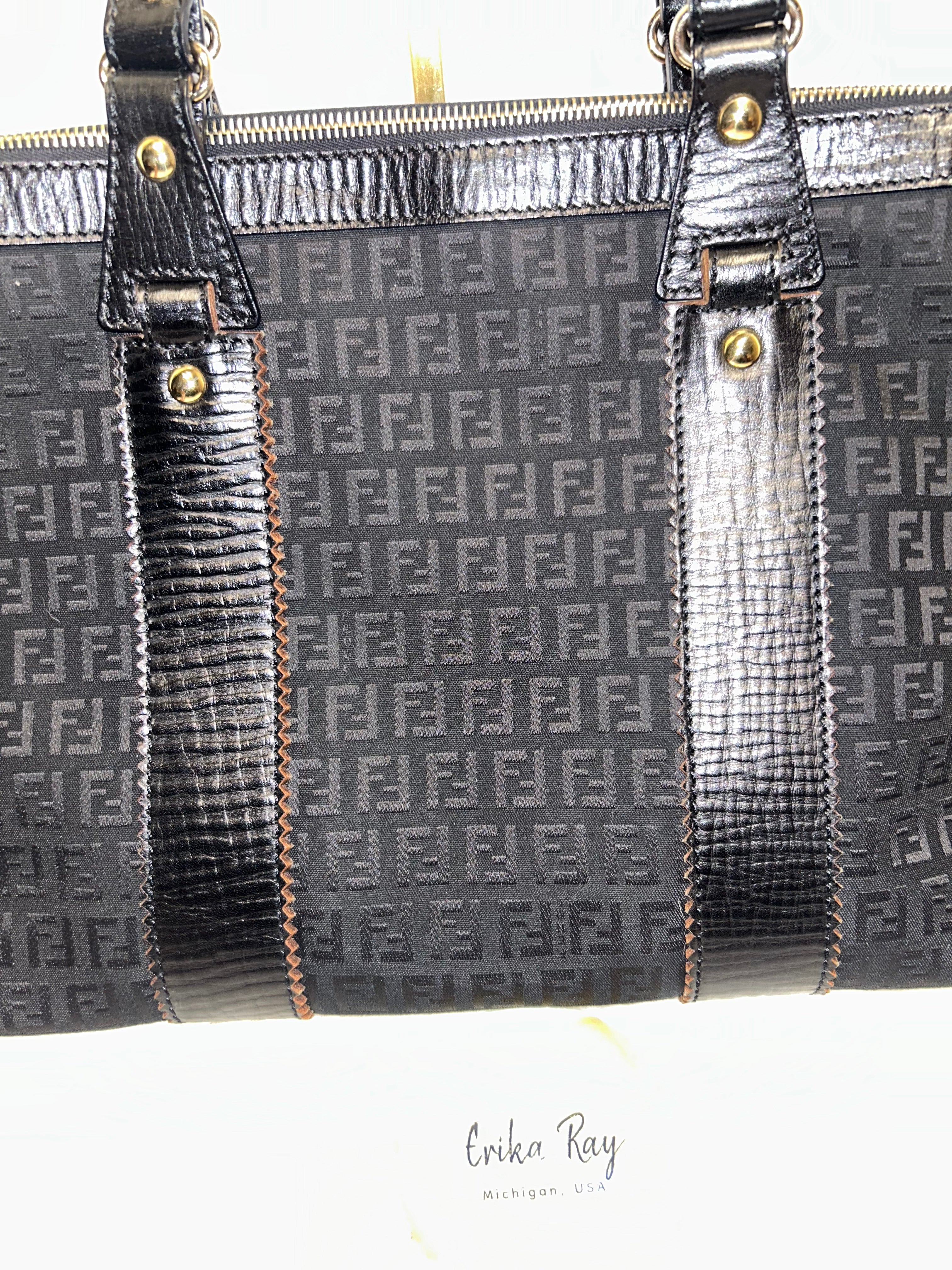 Fendi Zucchino Black Tote