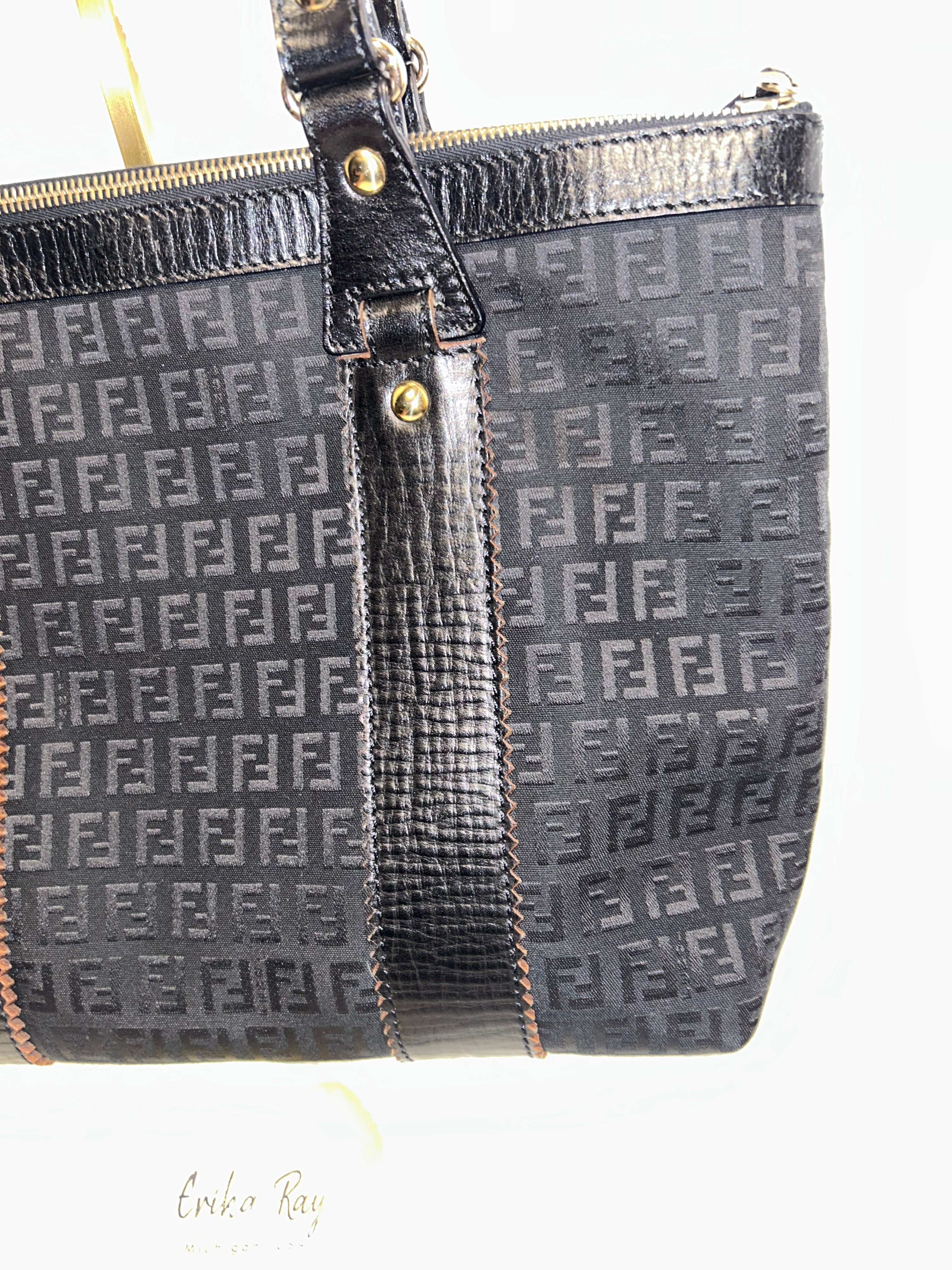 Fendi Zucchino Black Tote