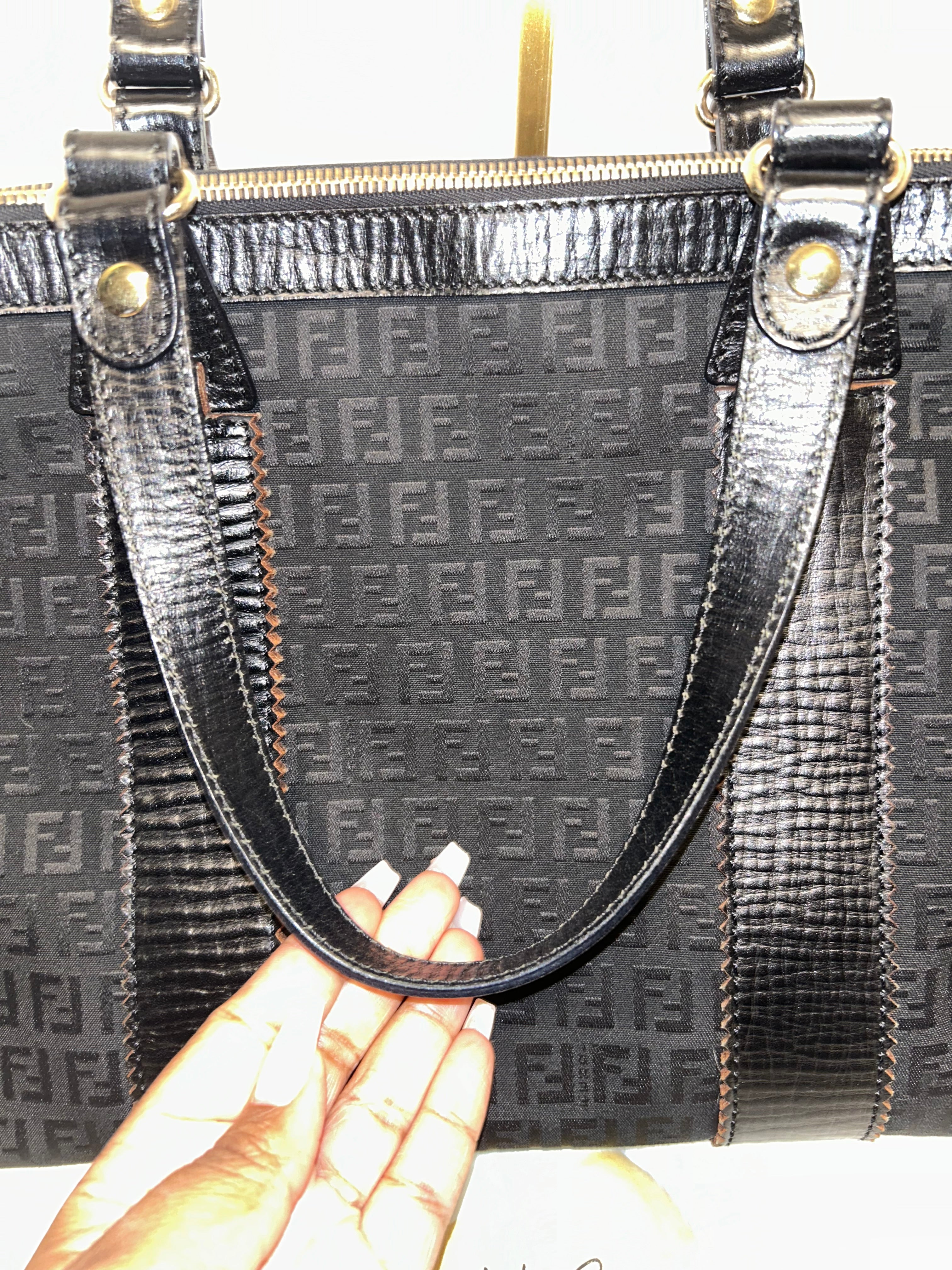Fendi Zucchino Black Tote