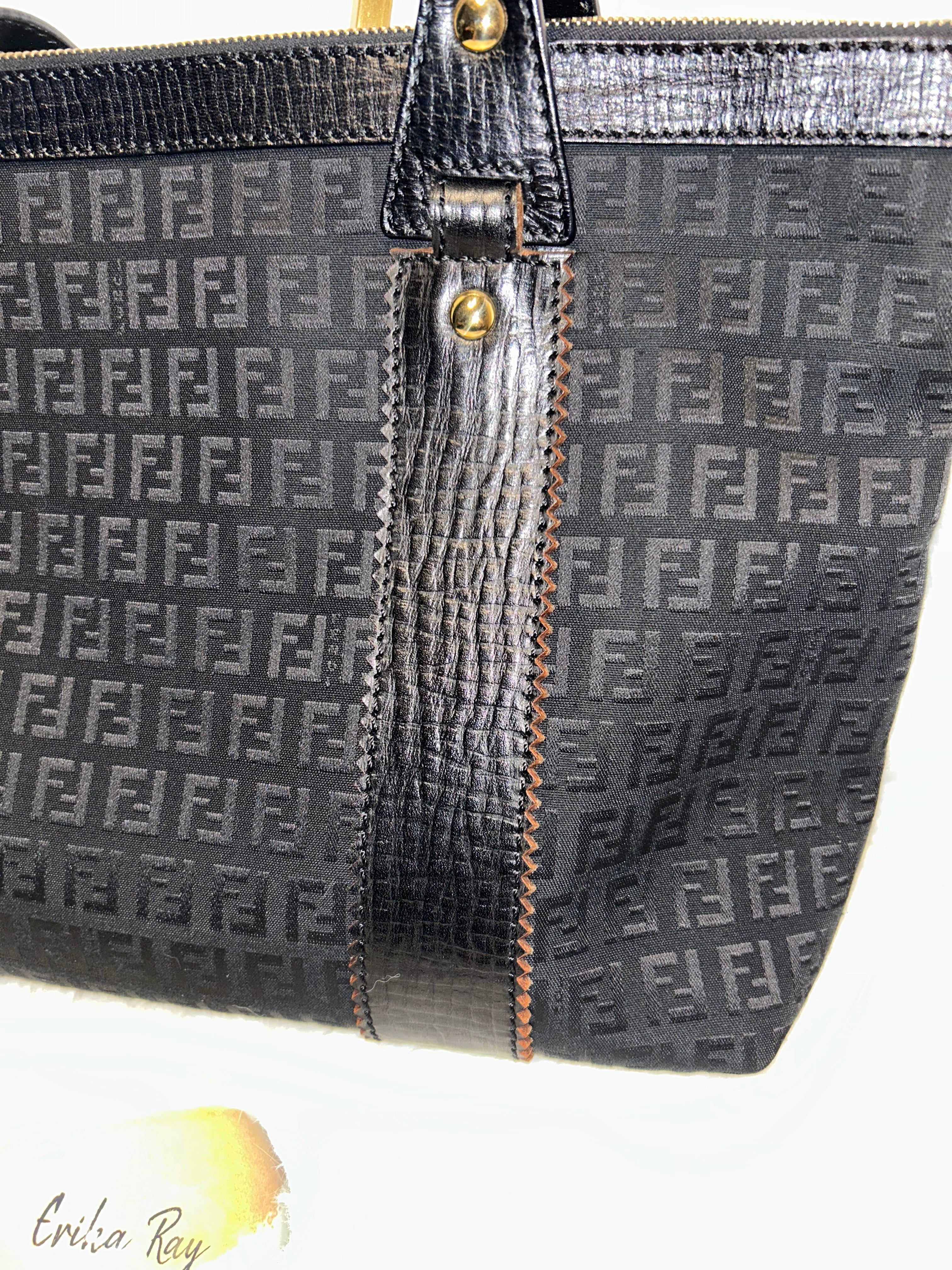 Fendi Zucchino Black Tote