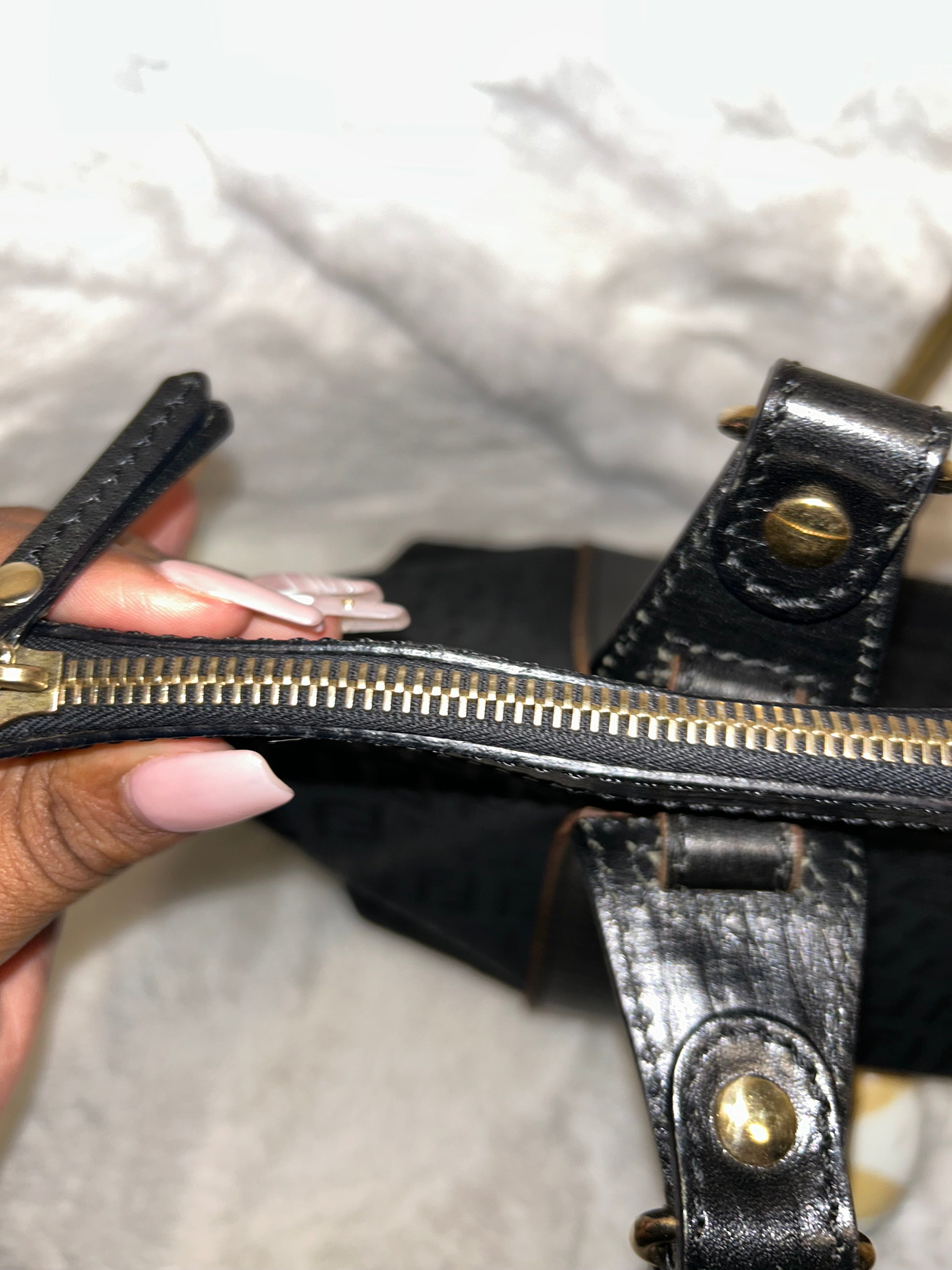 Fendi Zucchino Black Tote