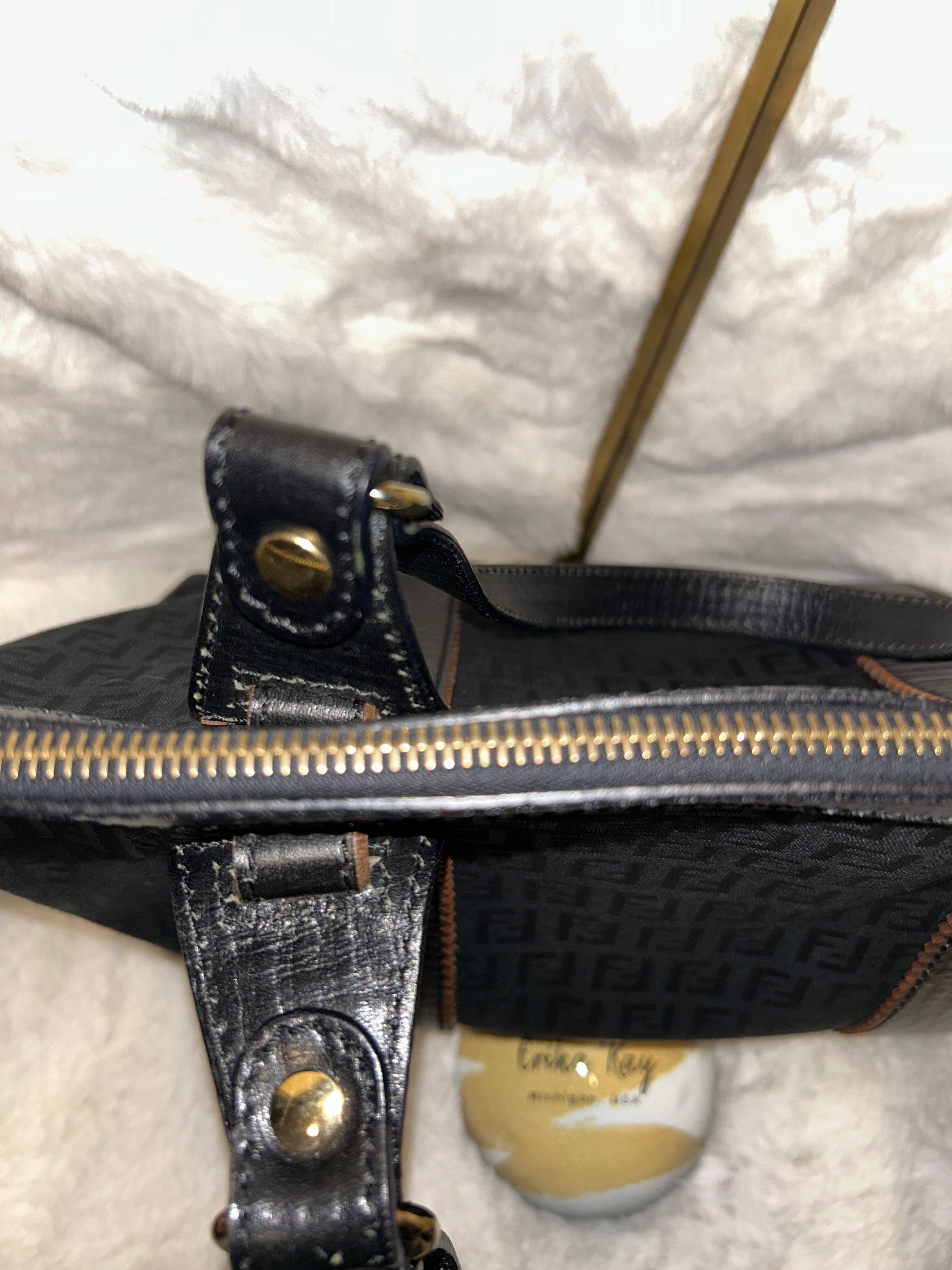 Fendi Zucchino Black Tote