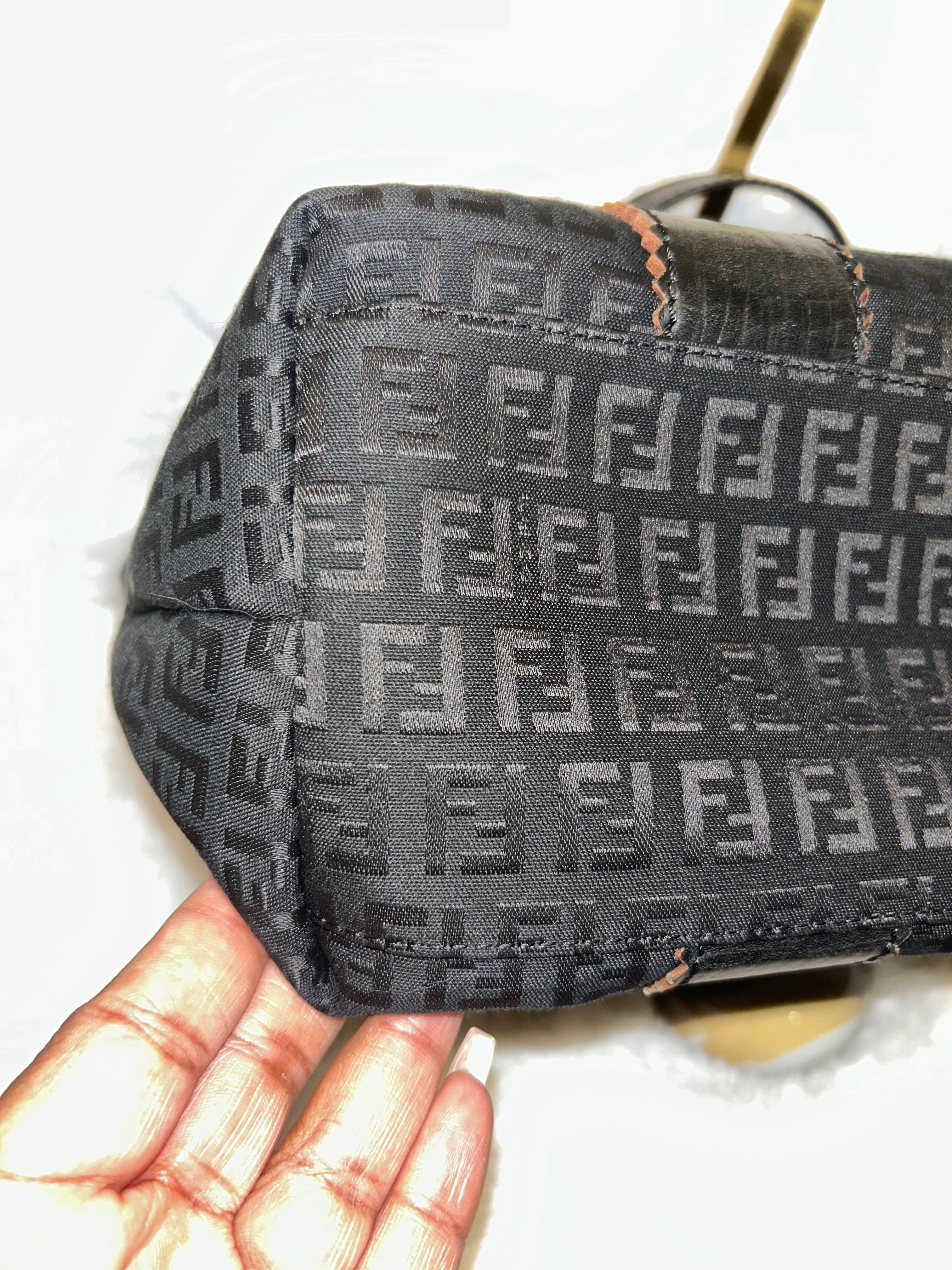 Fendi Zucchino Black Tote