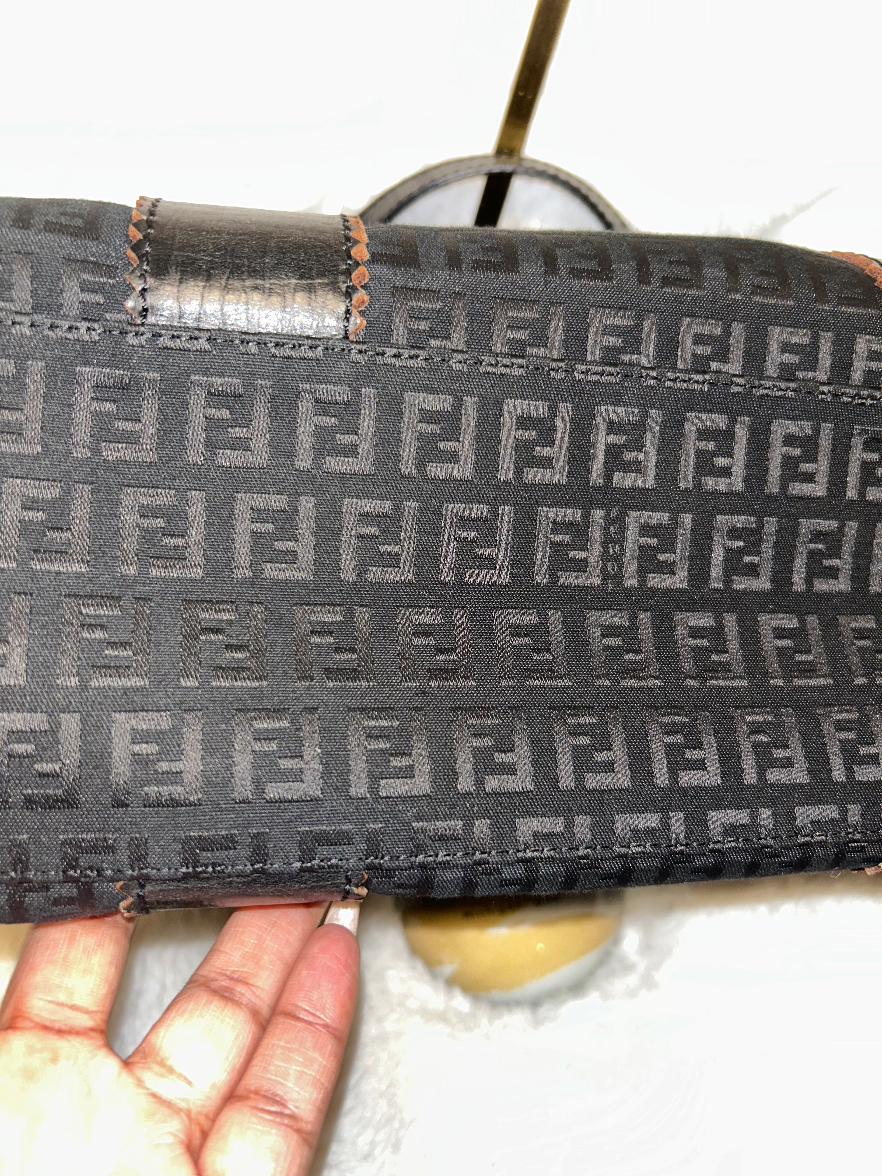 Fendi Zucchino Black Tote