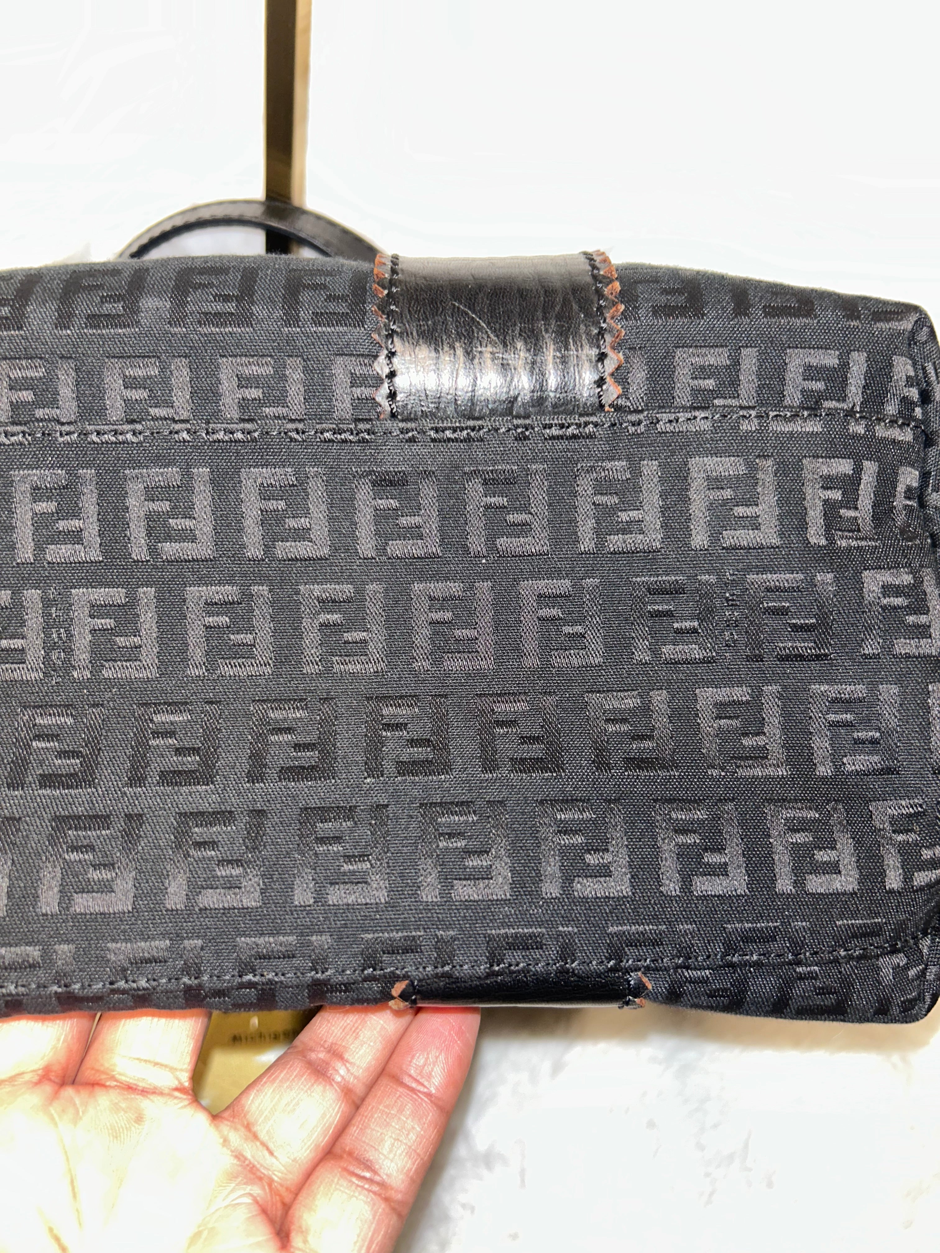 Fendi Zucchino Black Tote