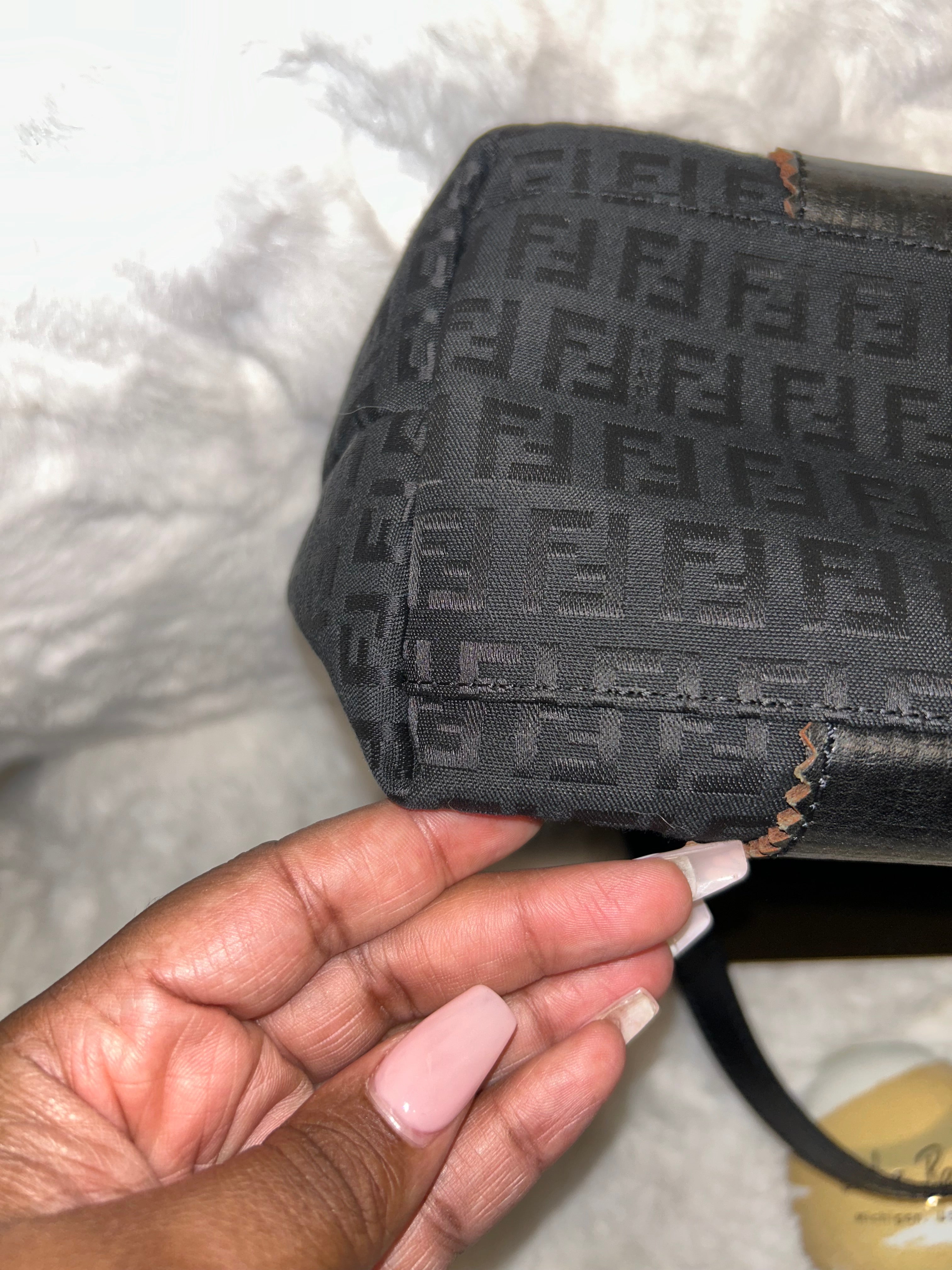 Fendi Zucchino Black Tote