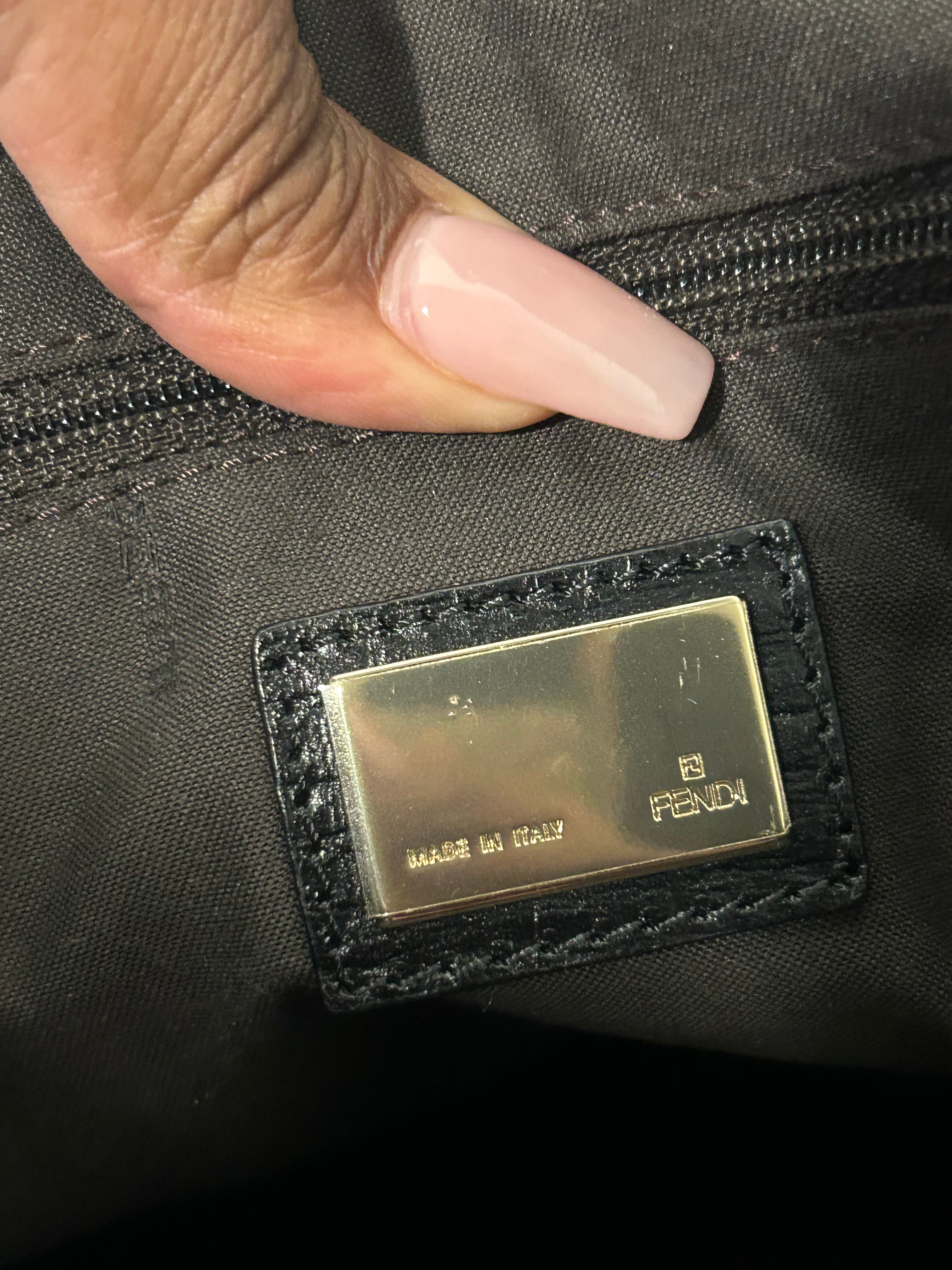Fendi Zucchino Black Tote