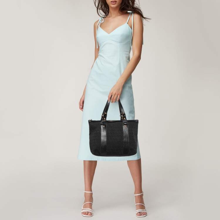 Fendi Zucchino Black Tote