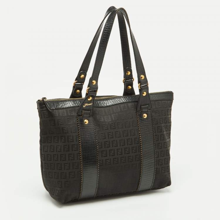 Fendi Zucchino Black Tote