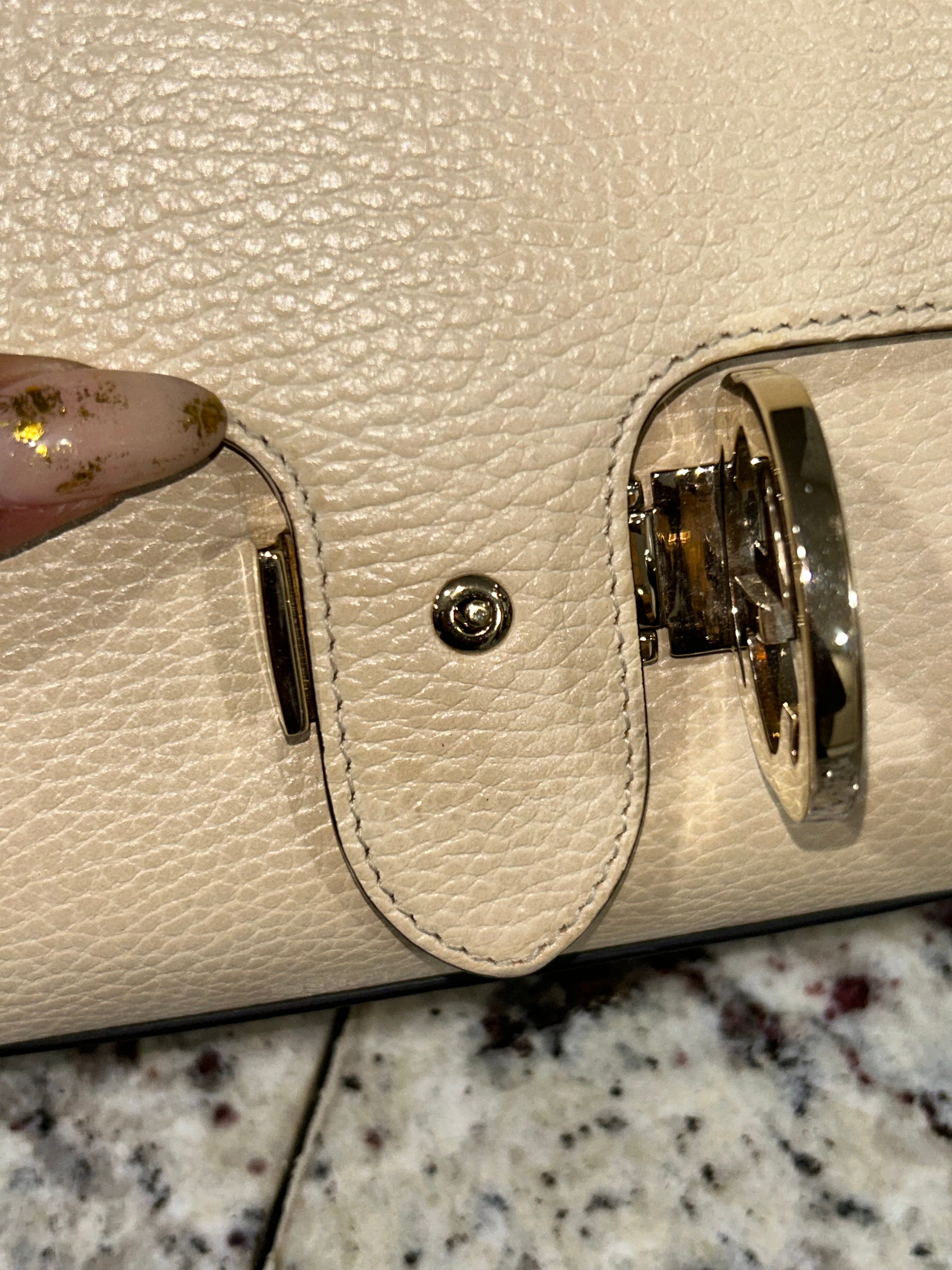 Gucci Cream Interlocking Bag