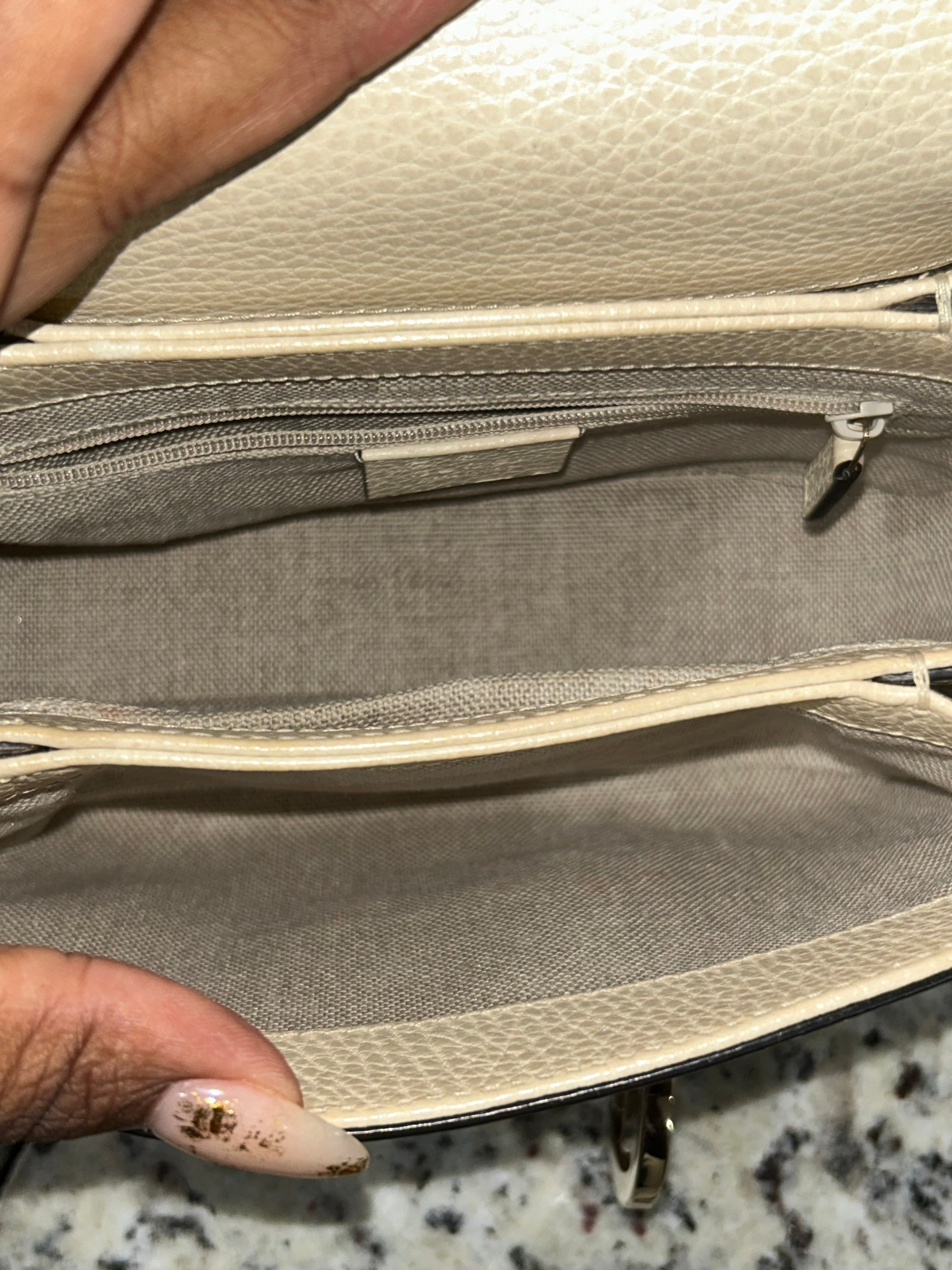 Gucci Cream Interlocking Bag