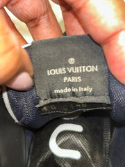 LV Green Canvas Lace Up Boots