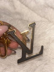LV Porte Cles Black & Gold Capucine Key Charm