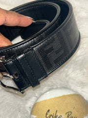 Fendi Black Leather Belt