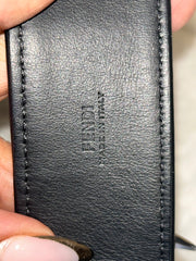 Fendi Black Leather Belt