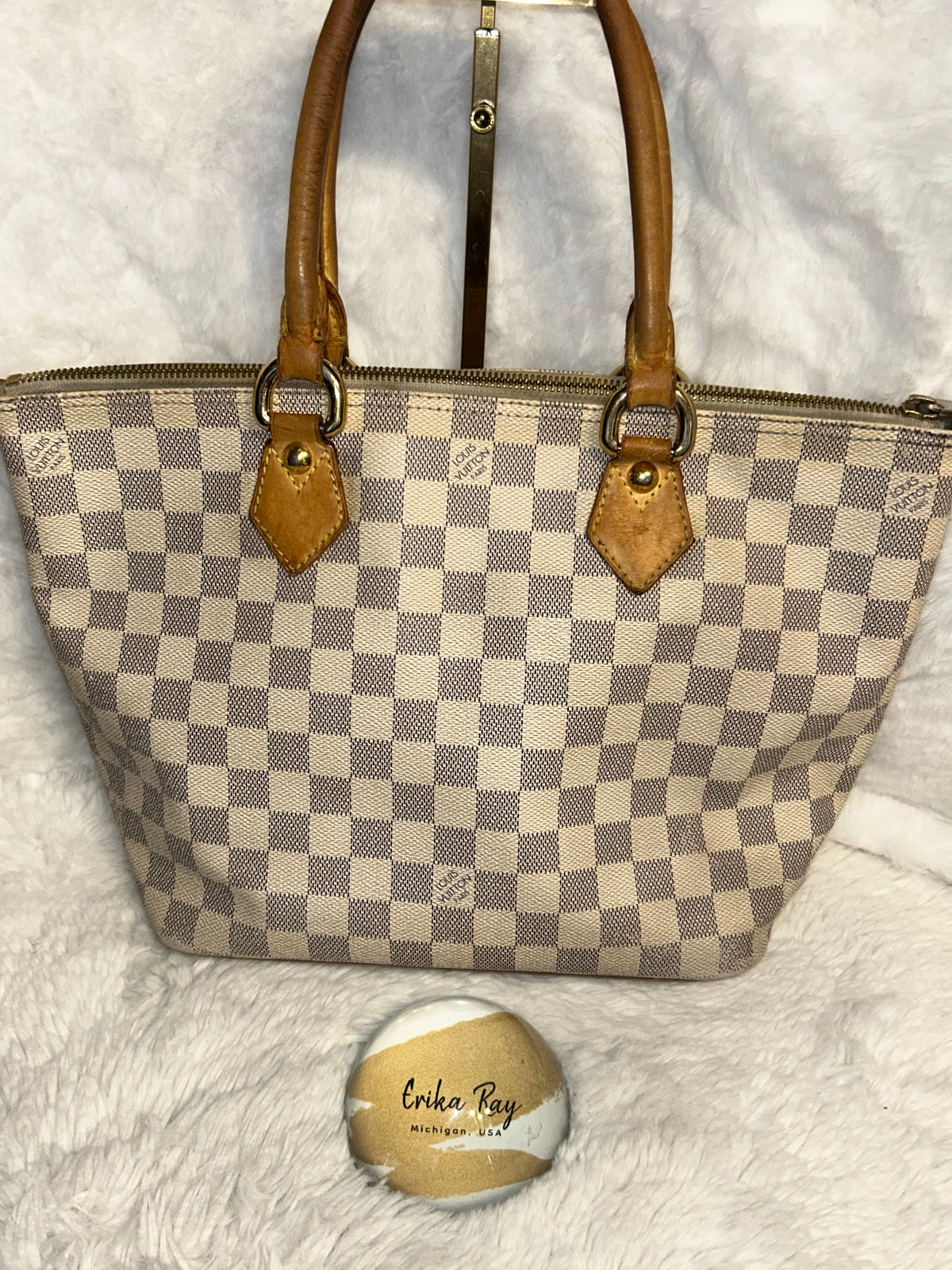 LV Damier Azur Saleya PM