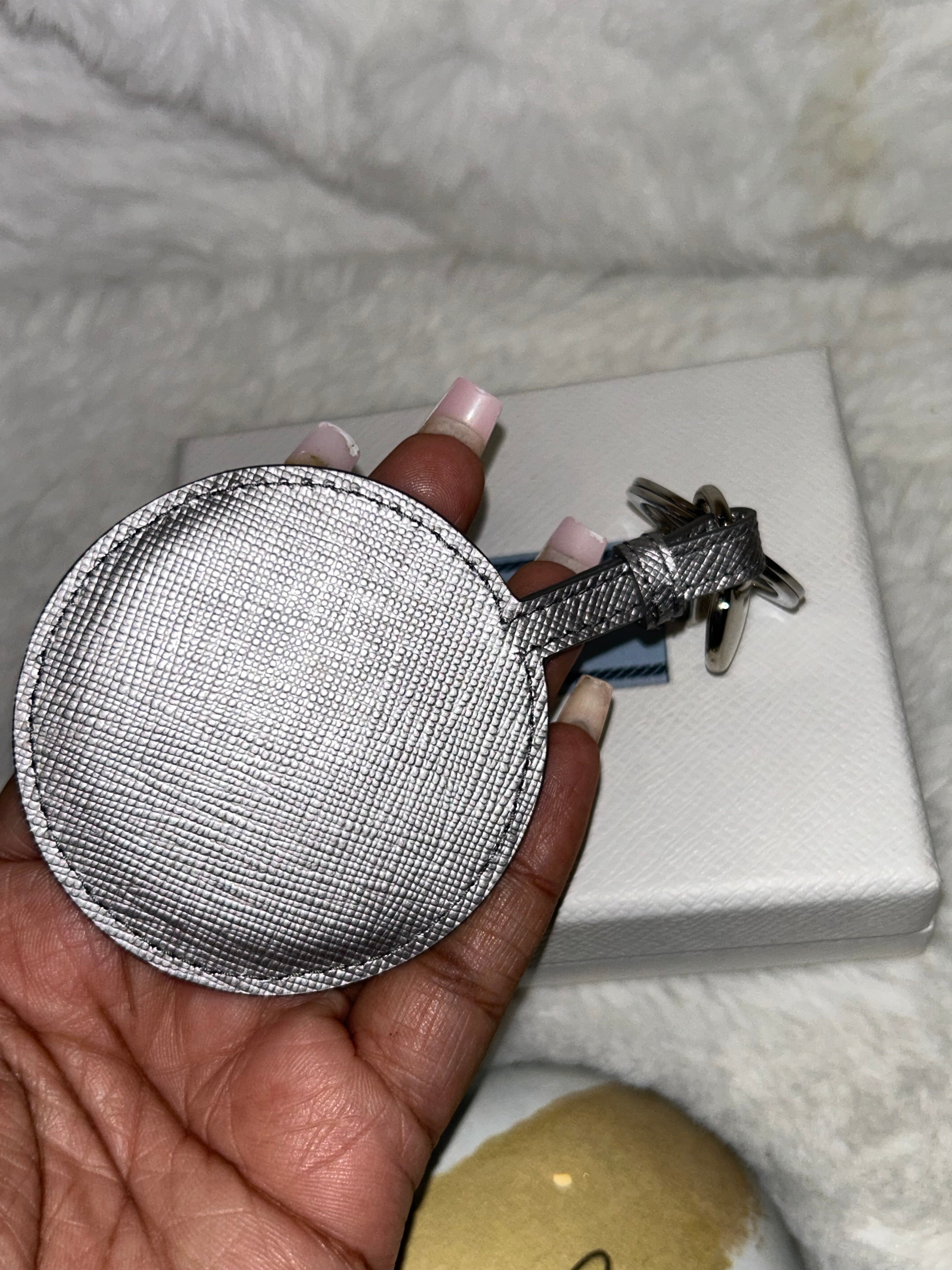 Prada Silver Key Ring & Mirror