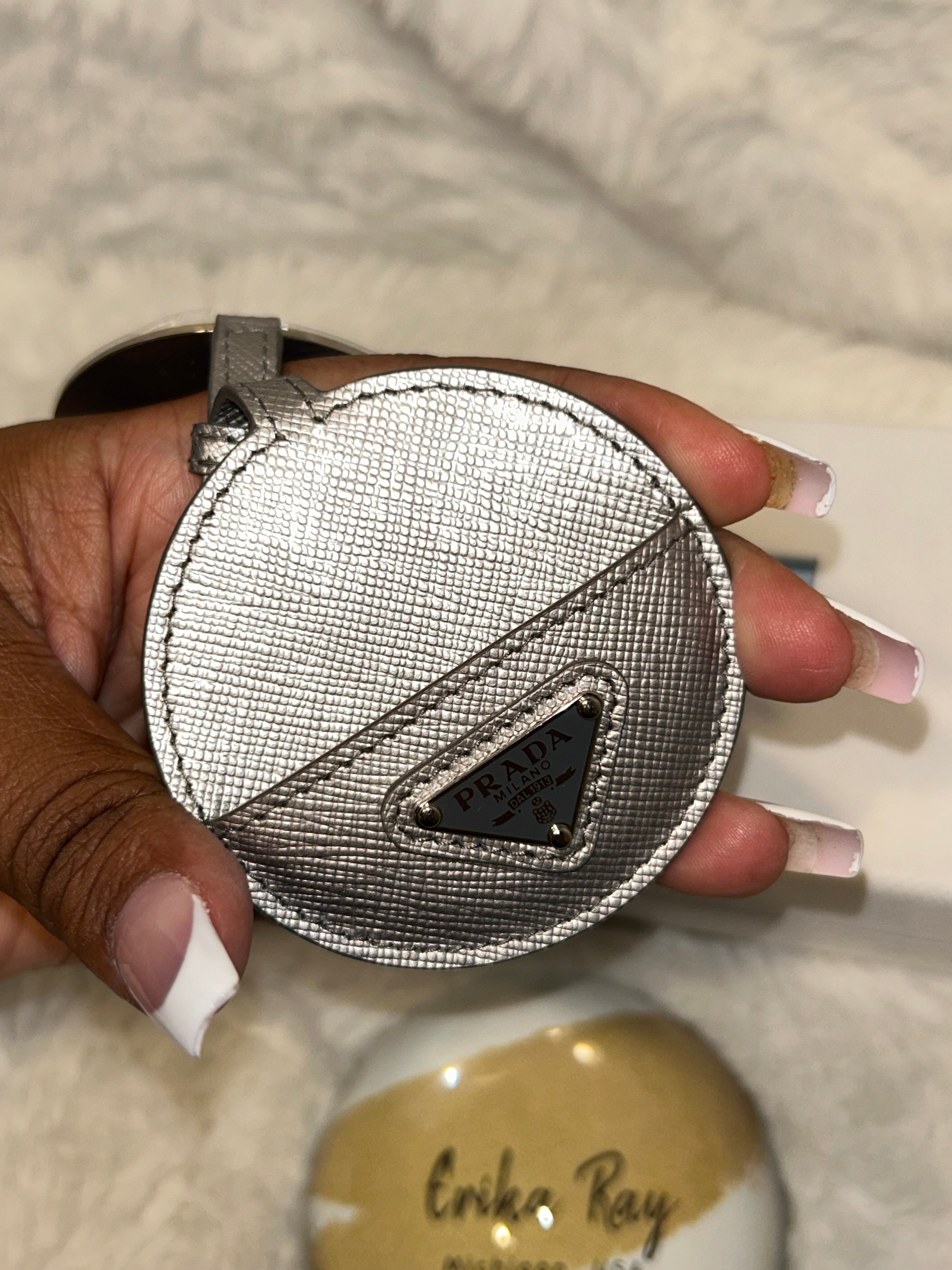 Prada Silver Key Ring & Mirror