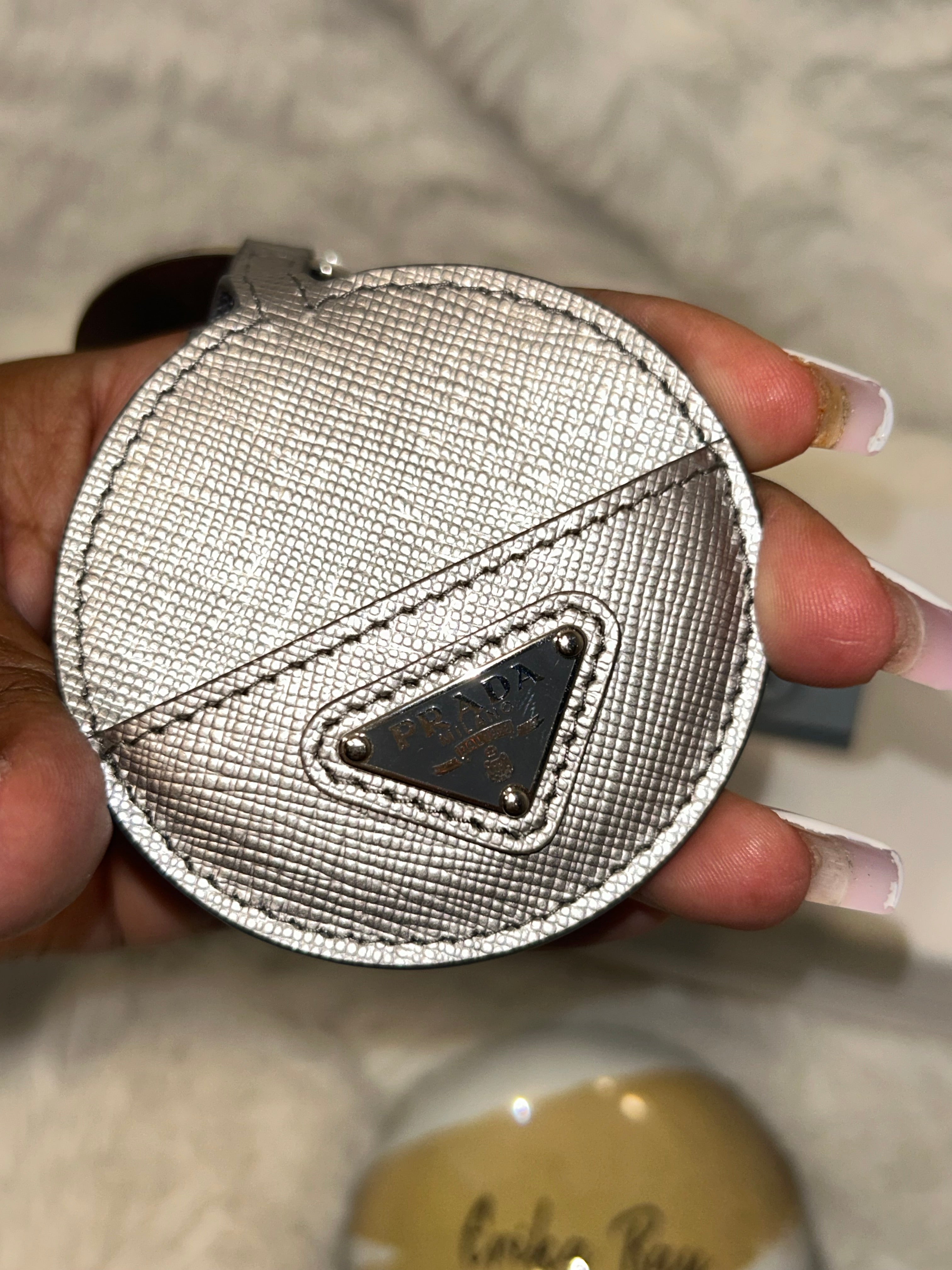 Prada Silver Key Ring & Mirror