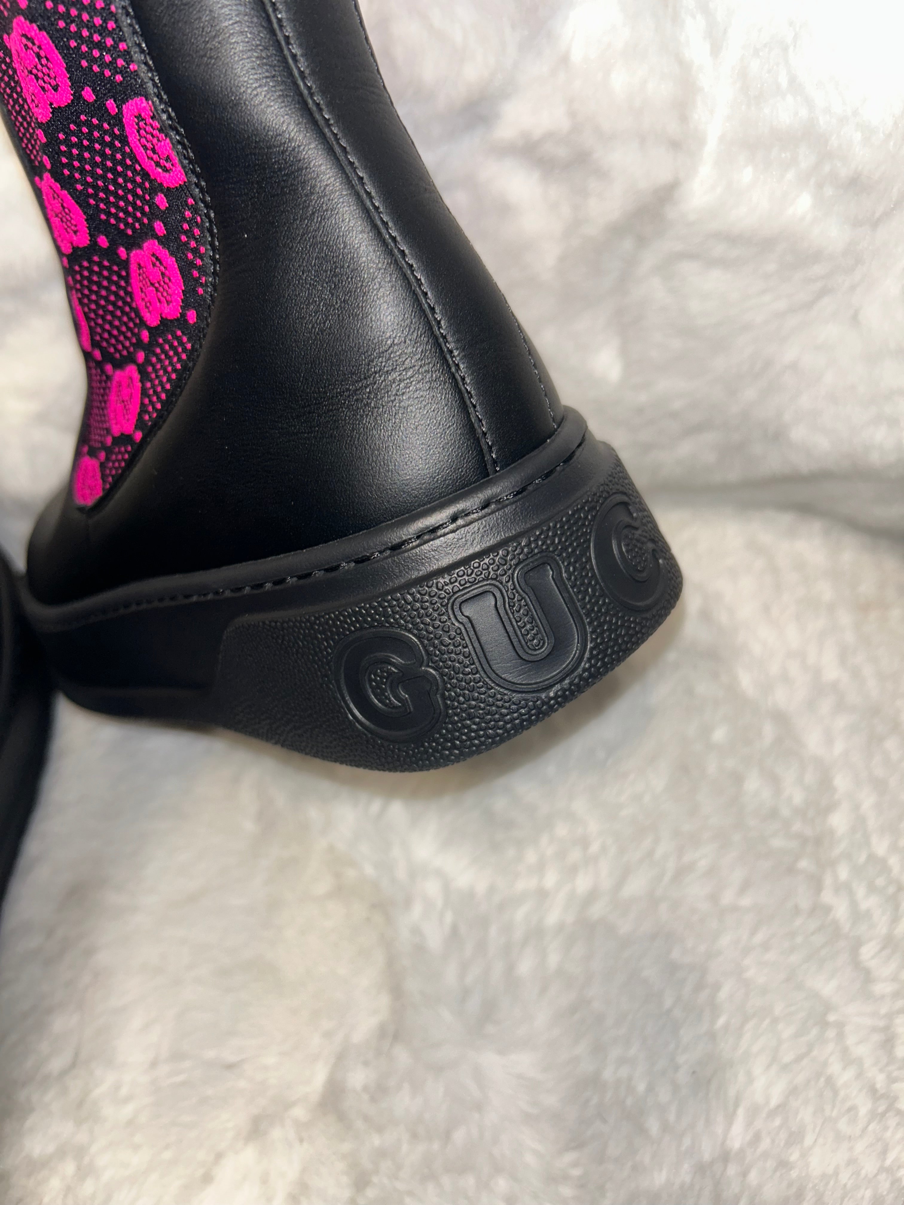 Gucci Leather Canvas Boots