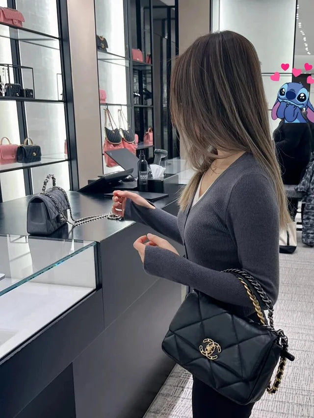 Chanel Black Lambskin 19