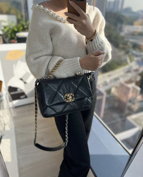 Chanel Black Lambskin 19