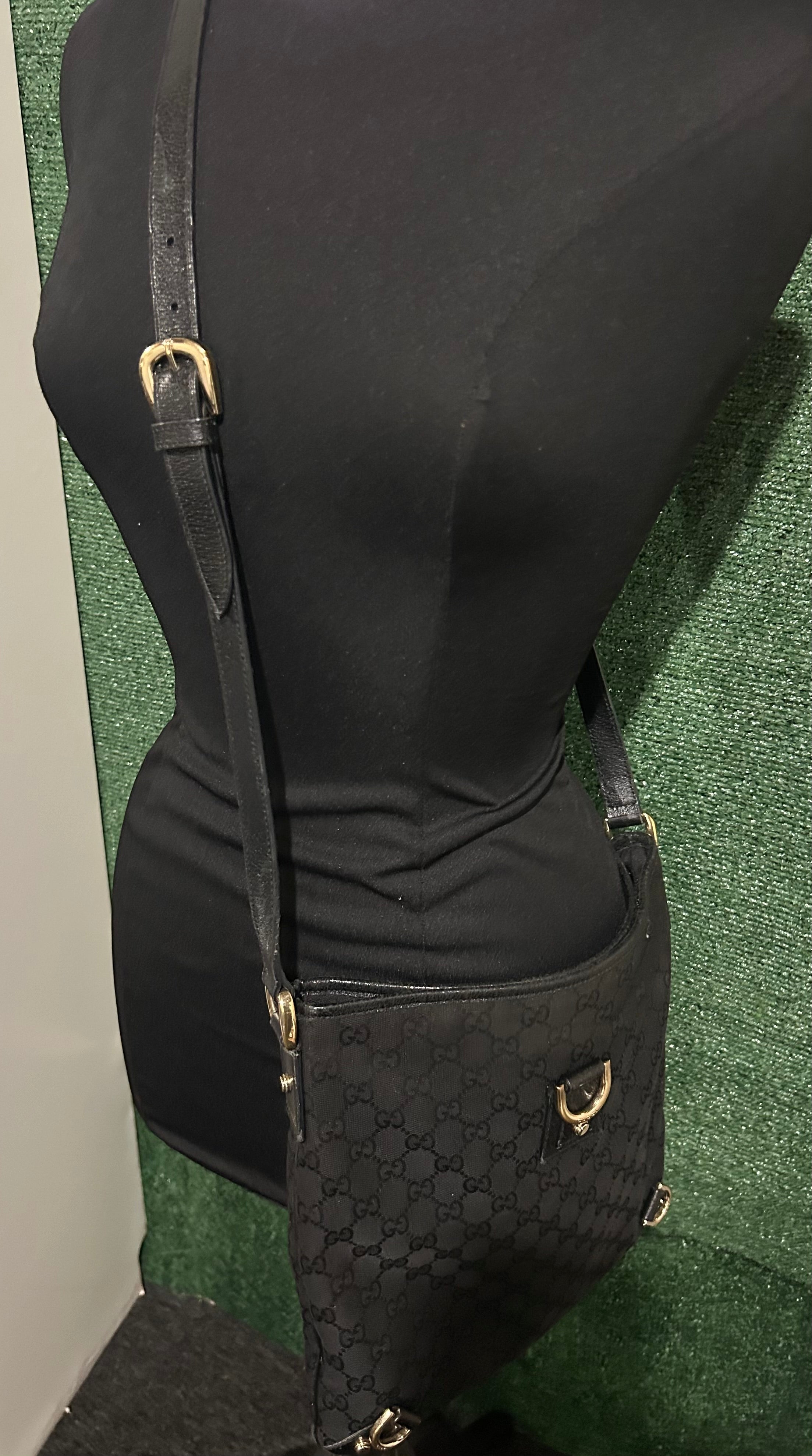 Gucci Black Canvas Messenger Bag