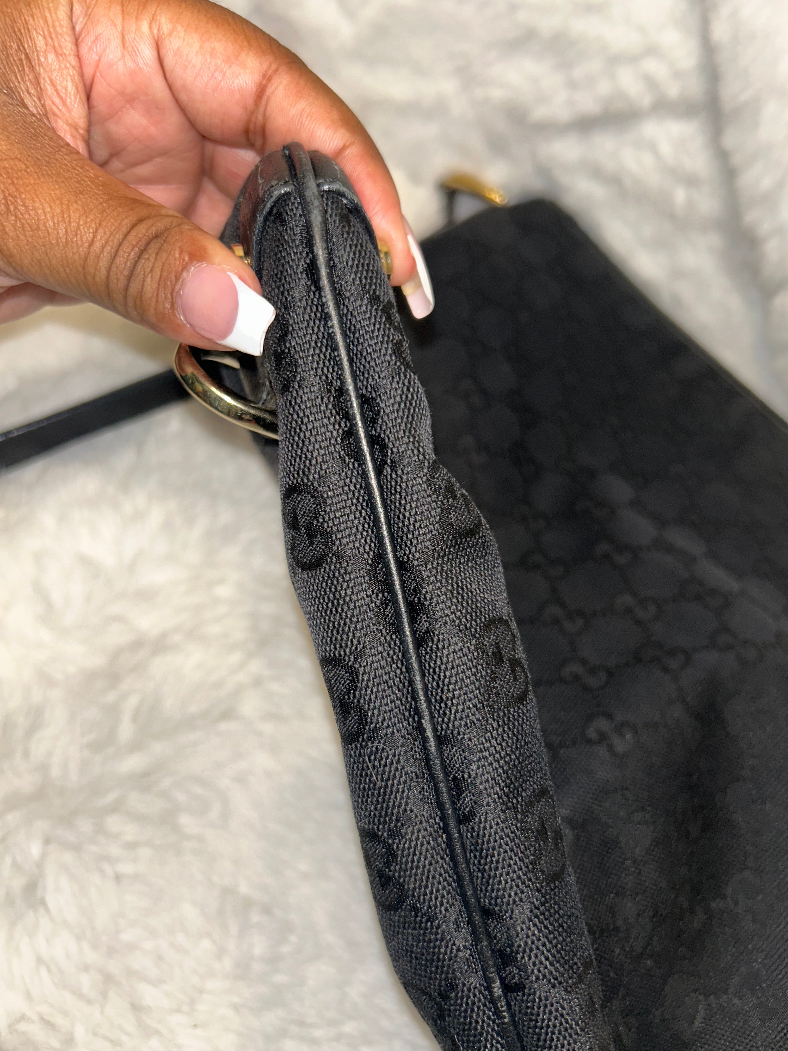 Gucci Black Canvas Messenger Bag