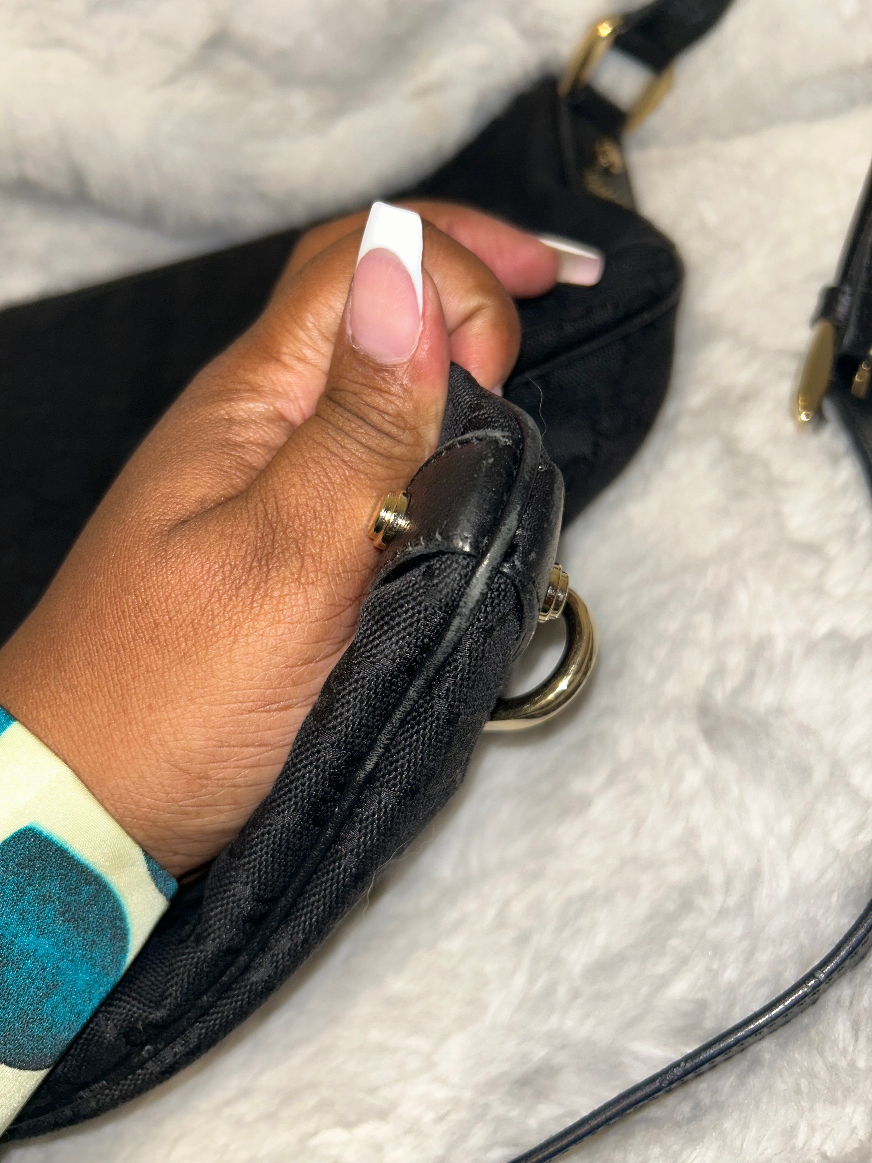 Gucci Black Canvas Messenger Bag