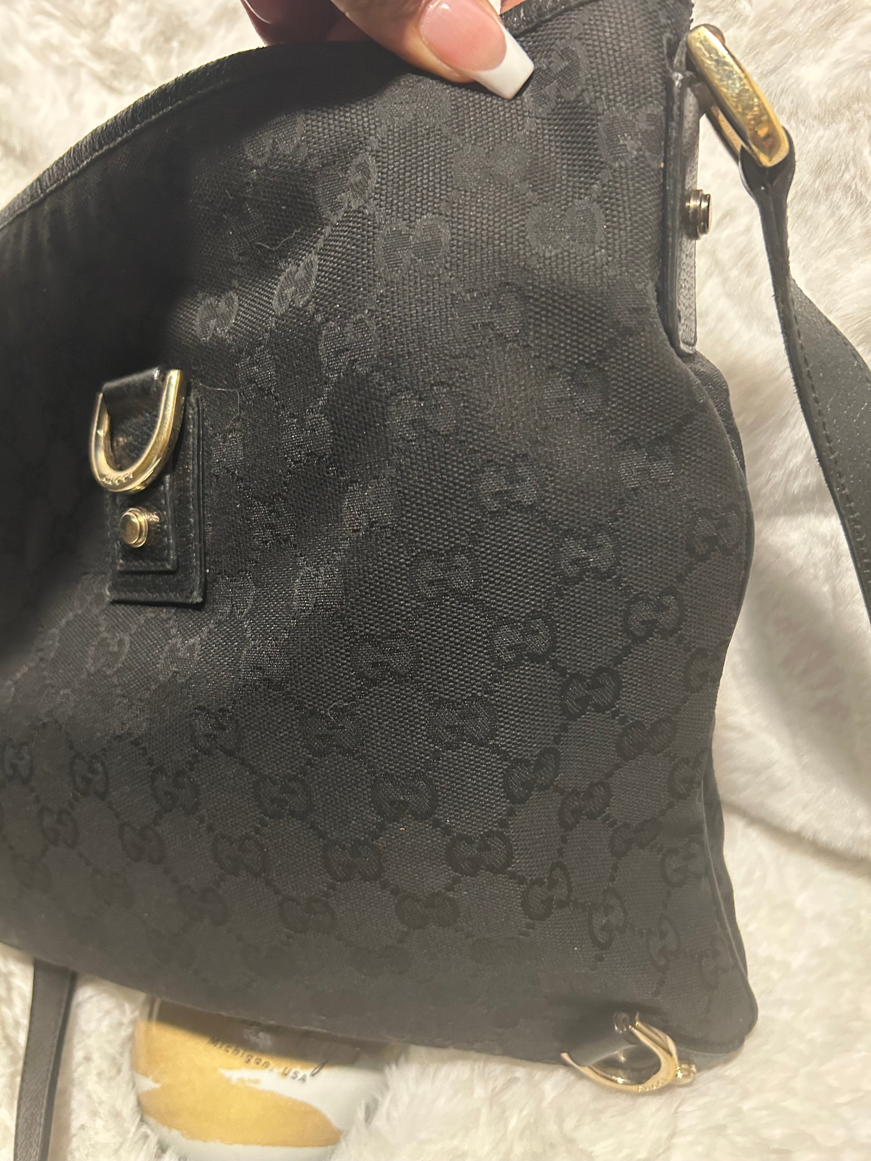 Gucci Black Canvas Messenger Bag
