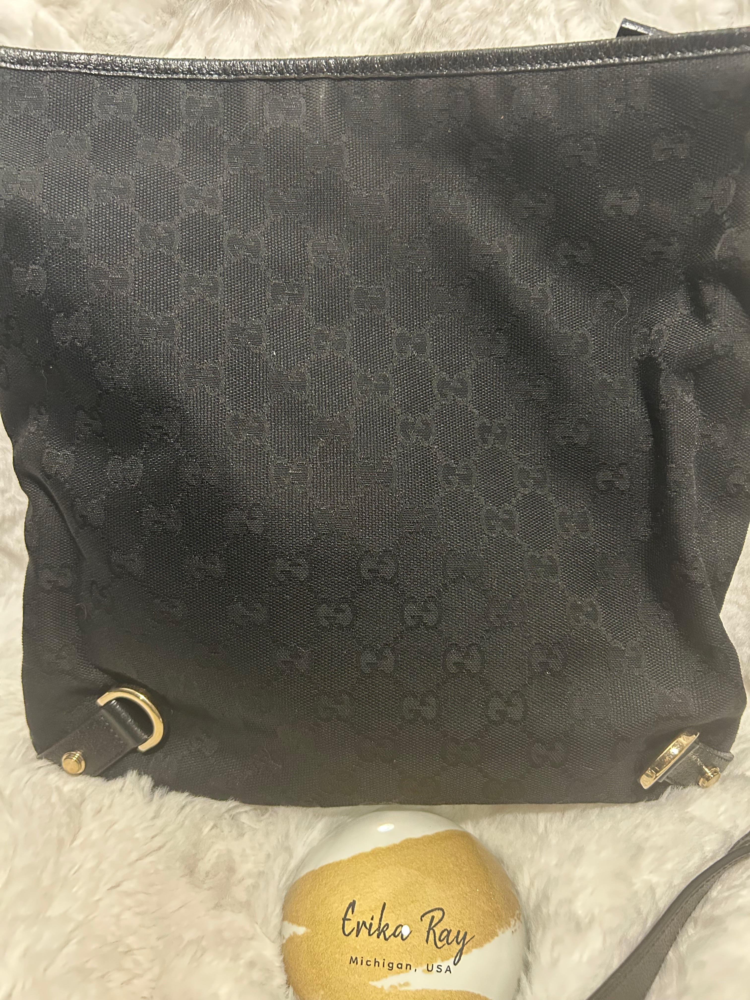 Gucci Black Canvas Messenger Bag
