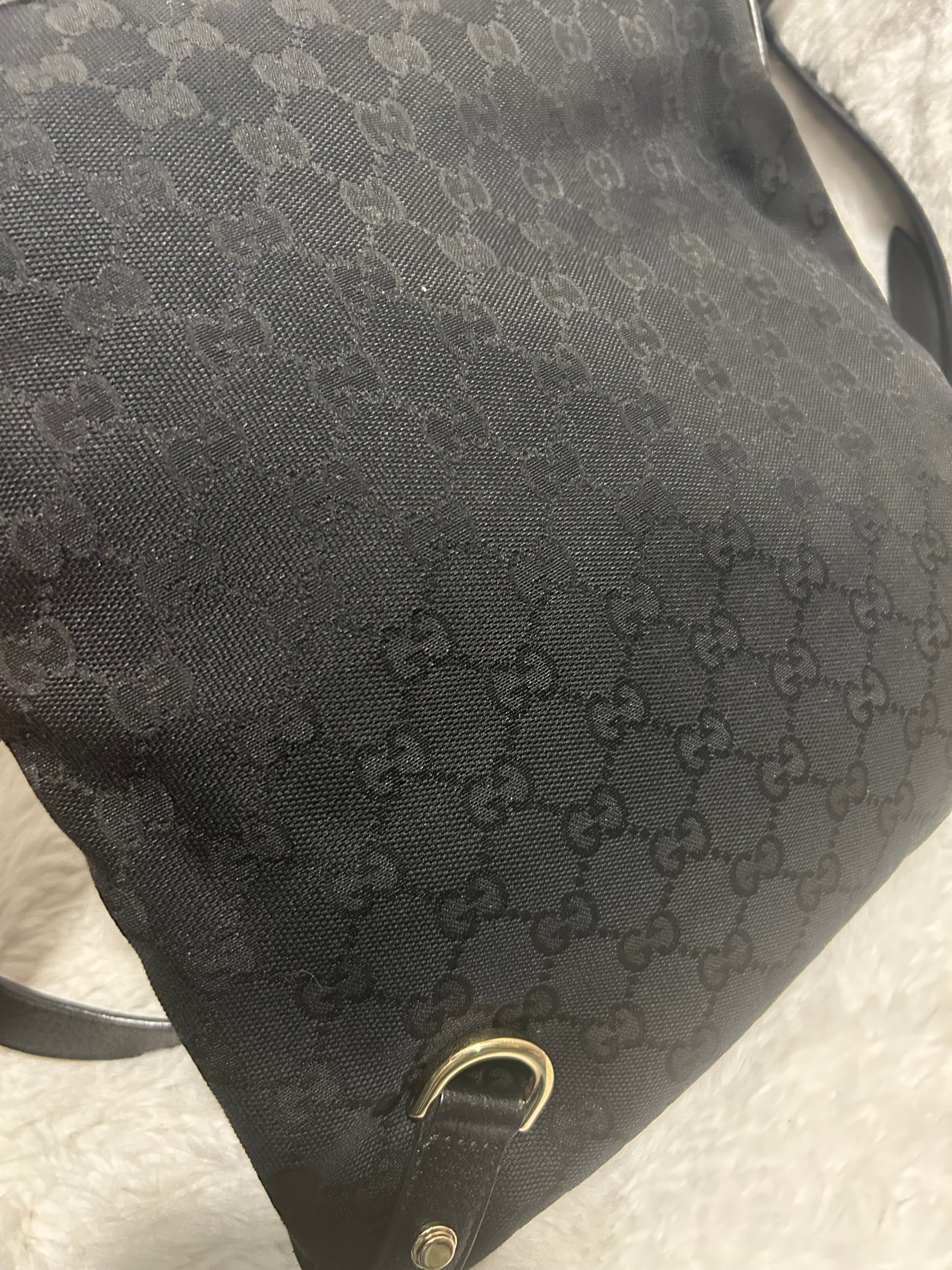 Gucci Black Canvas Messenger Bag