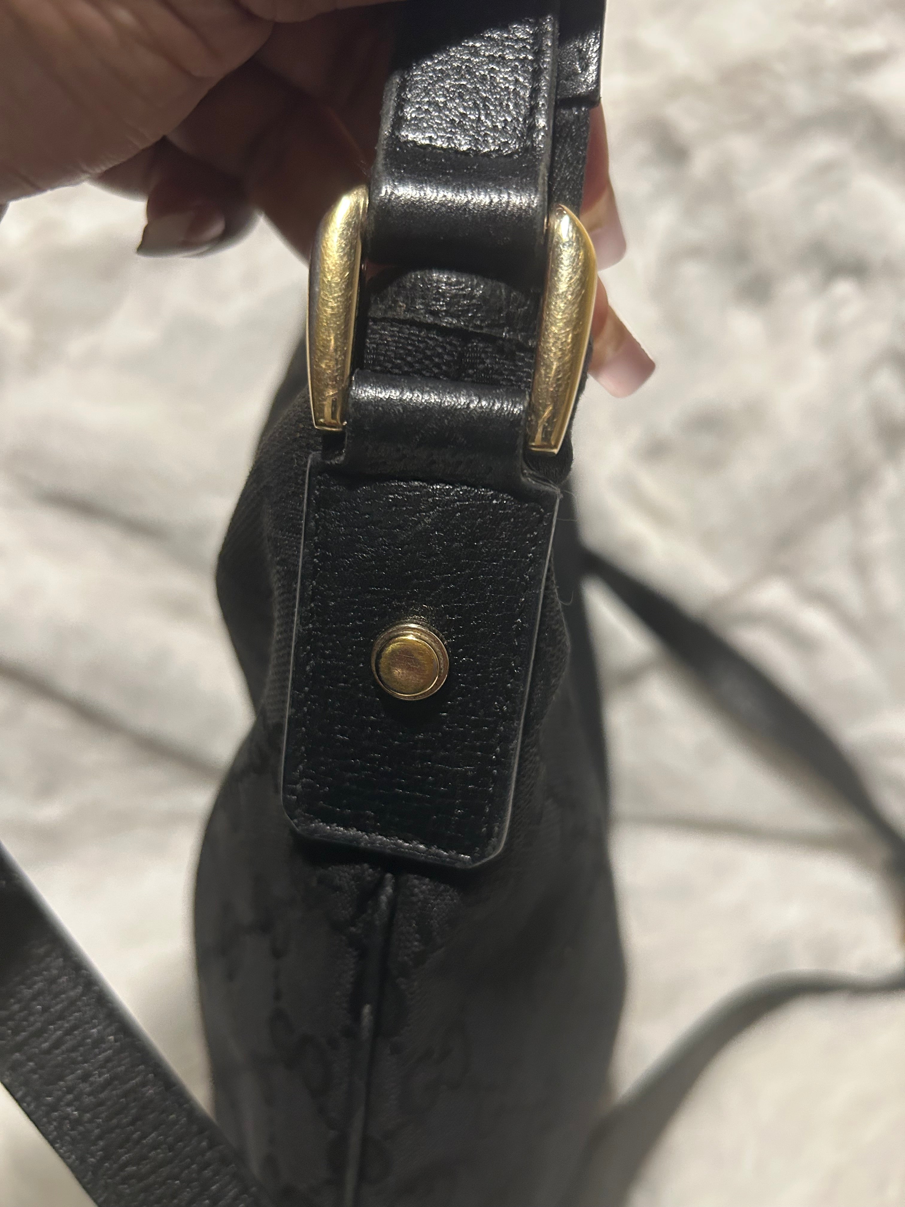 Gucci Black Canvas Messenger Bag
