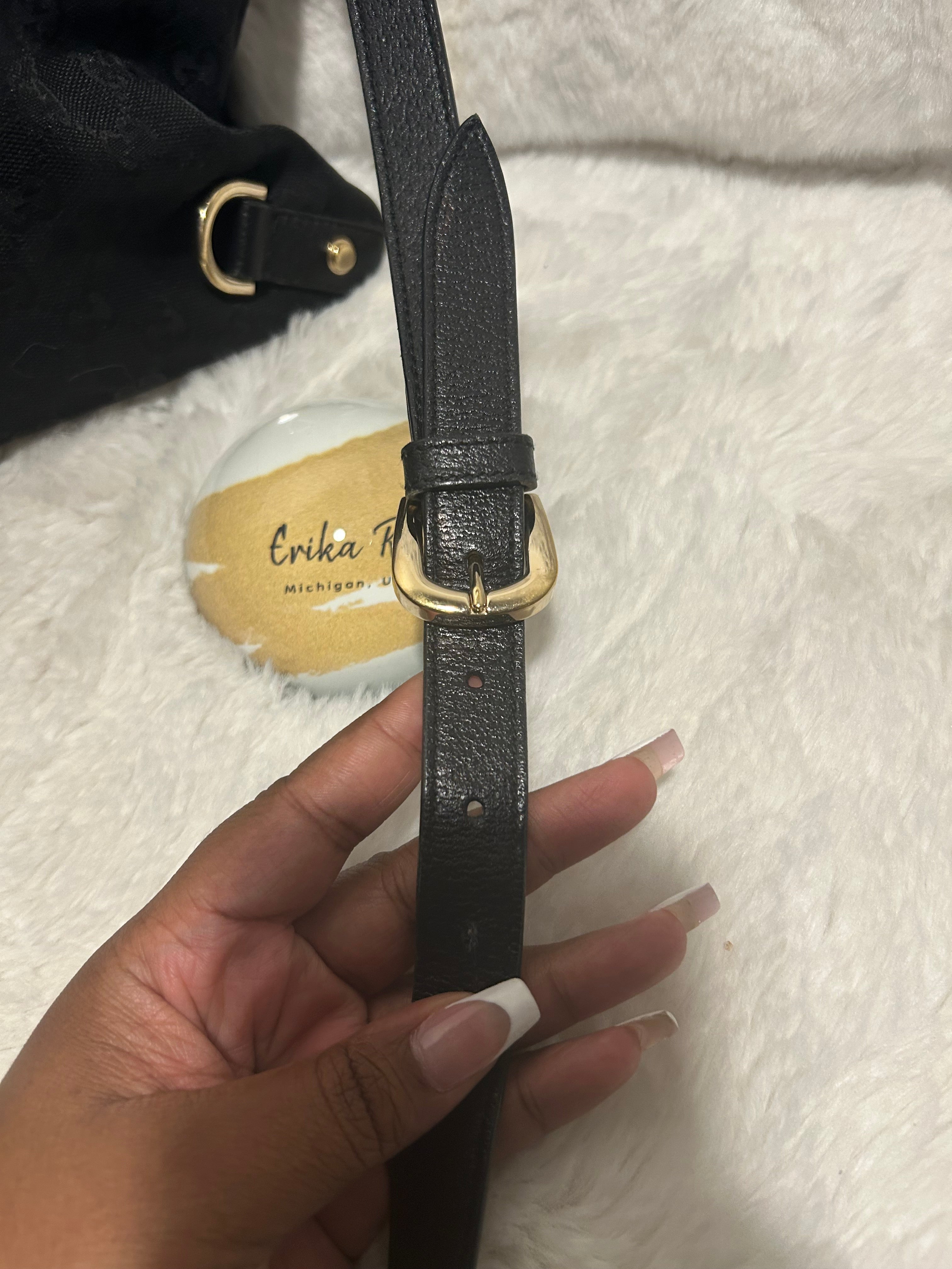 Gucci Black Canvas Messenger Bag