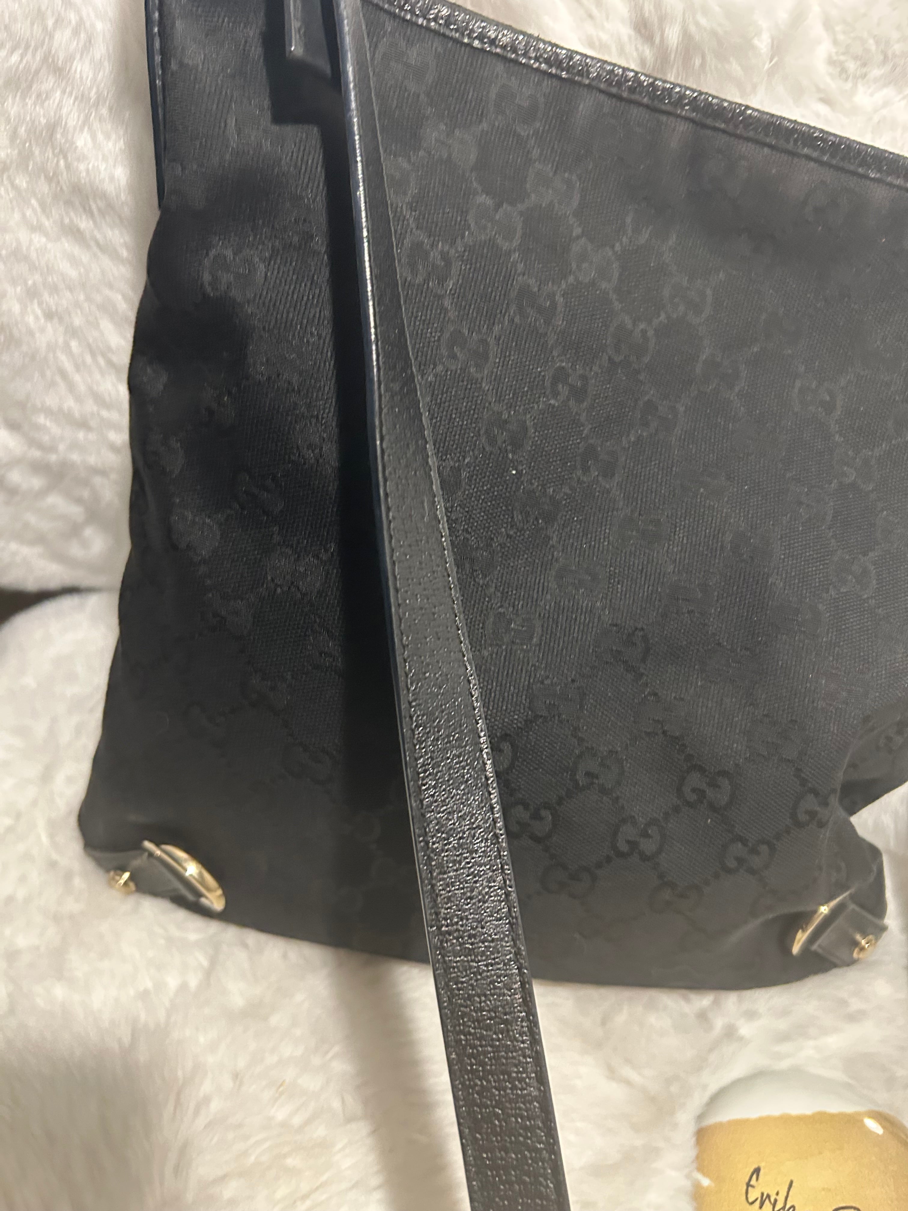 Gucci Black Canvas Messenger Bag