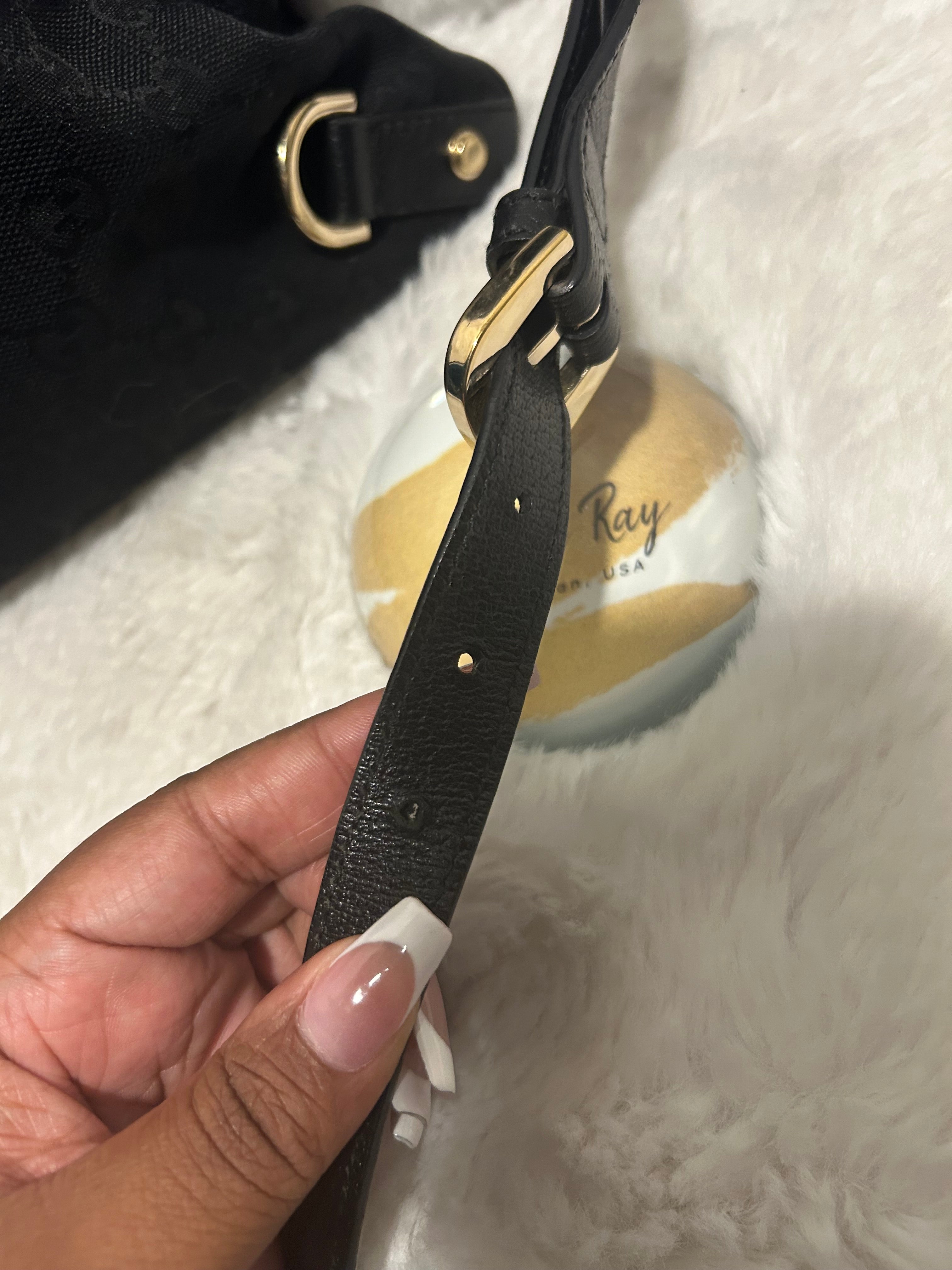 Gucci Black Canvas Messenger Bag