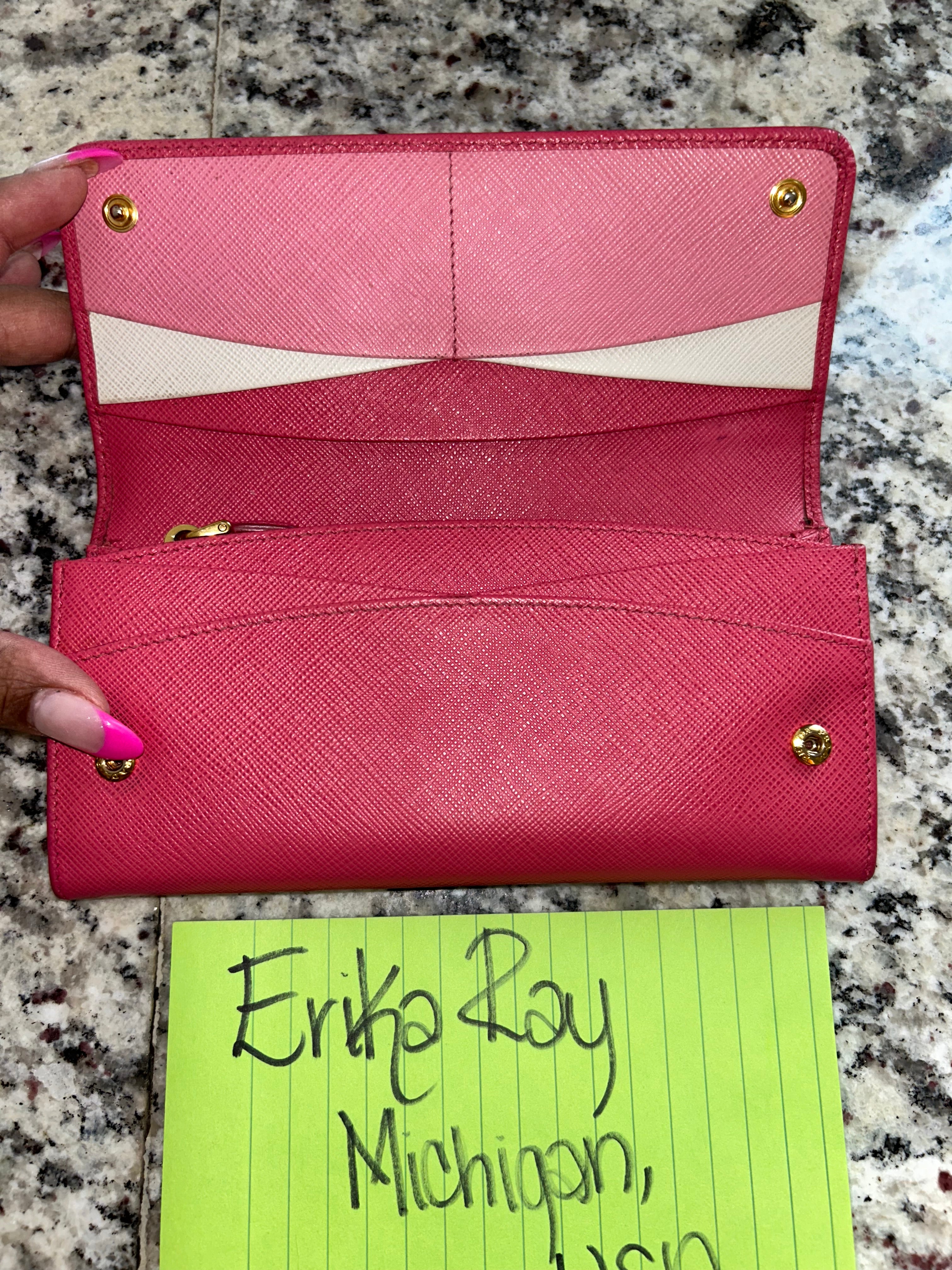 Prada Pink Long Wallet