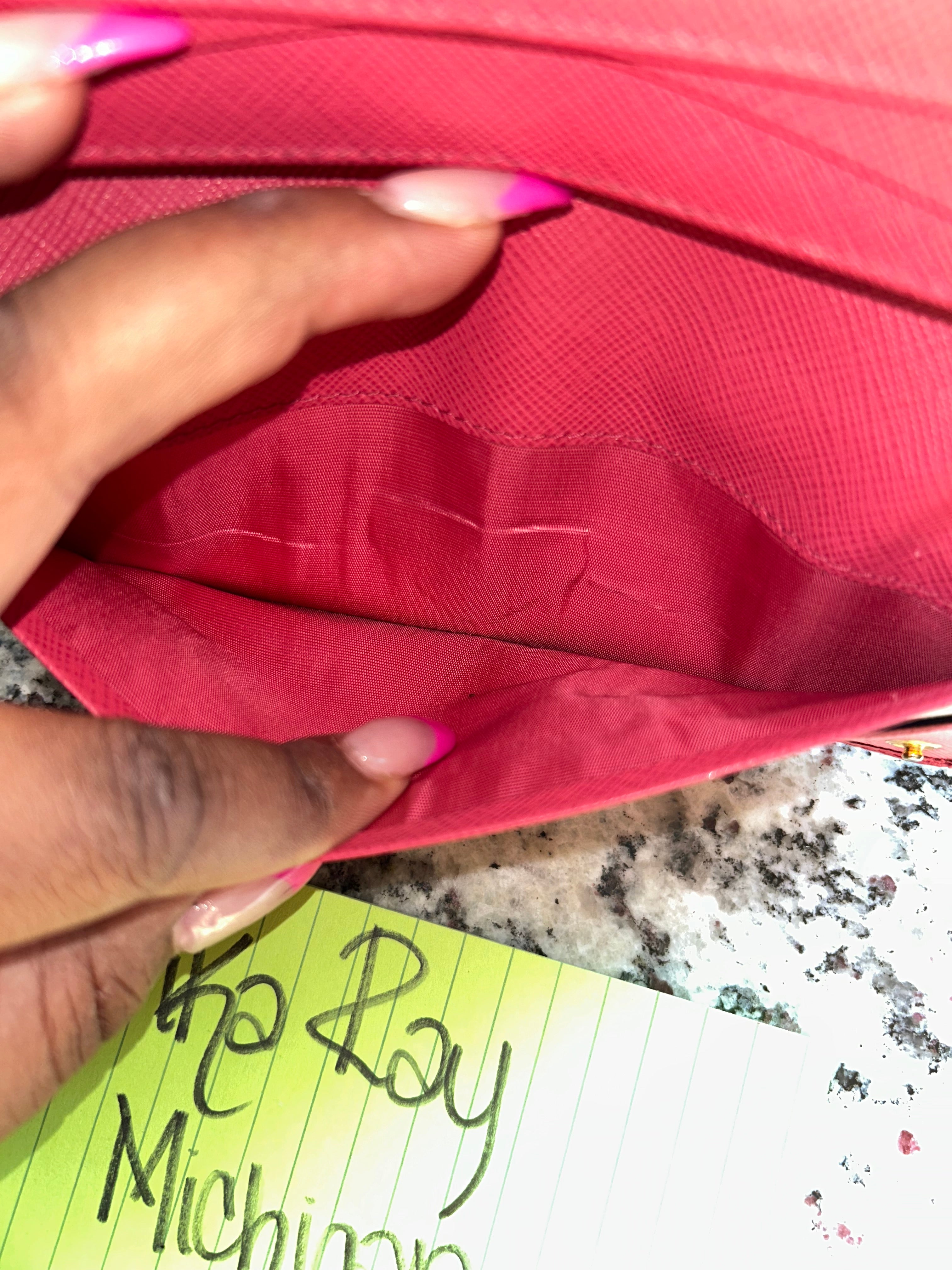 Prada Pink Long Wallet
